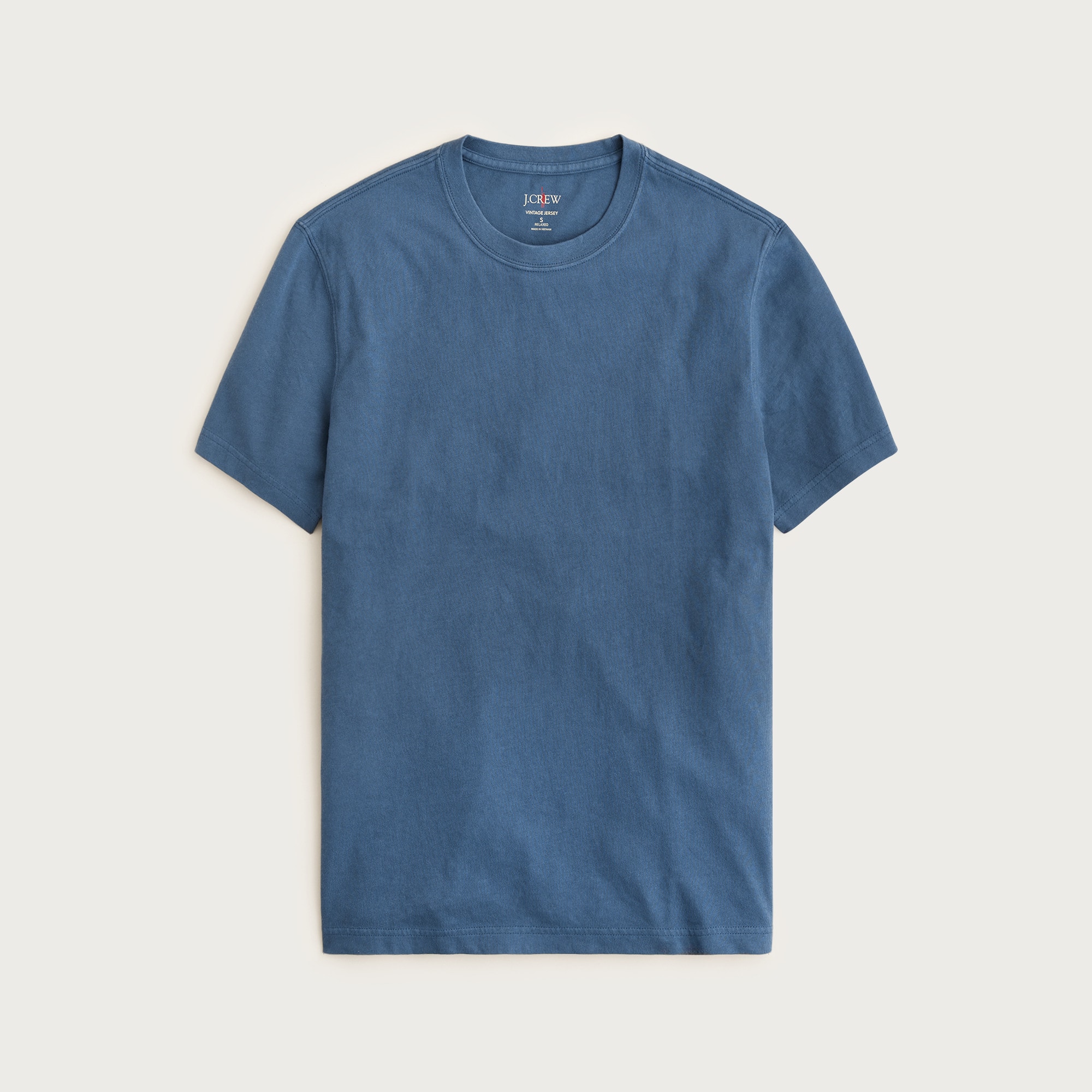 Vintage-wash cotton short-sleeve T-shirt