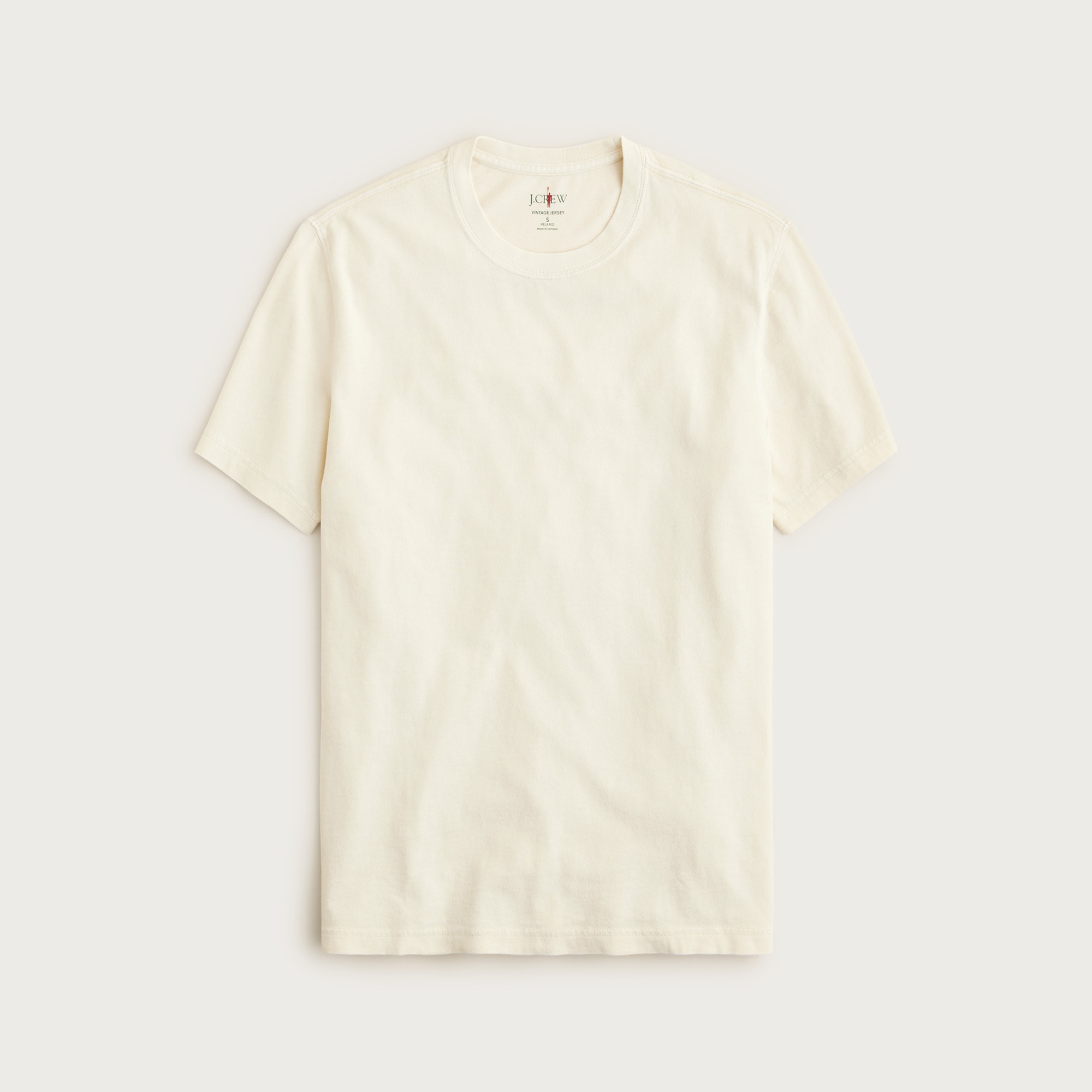 Vintage-wash cotton short-sleeve T-shirt