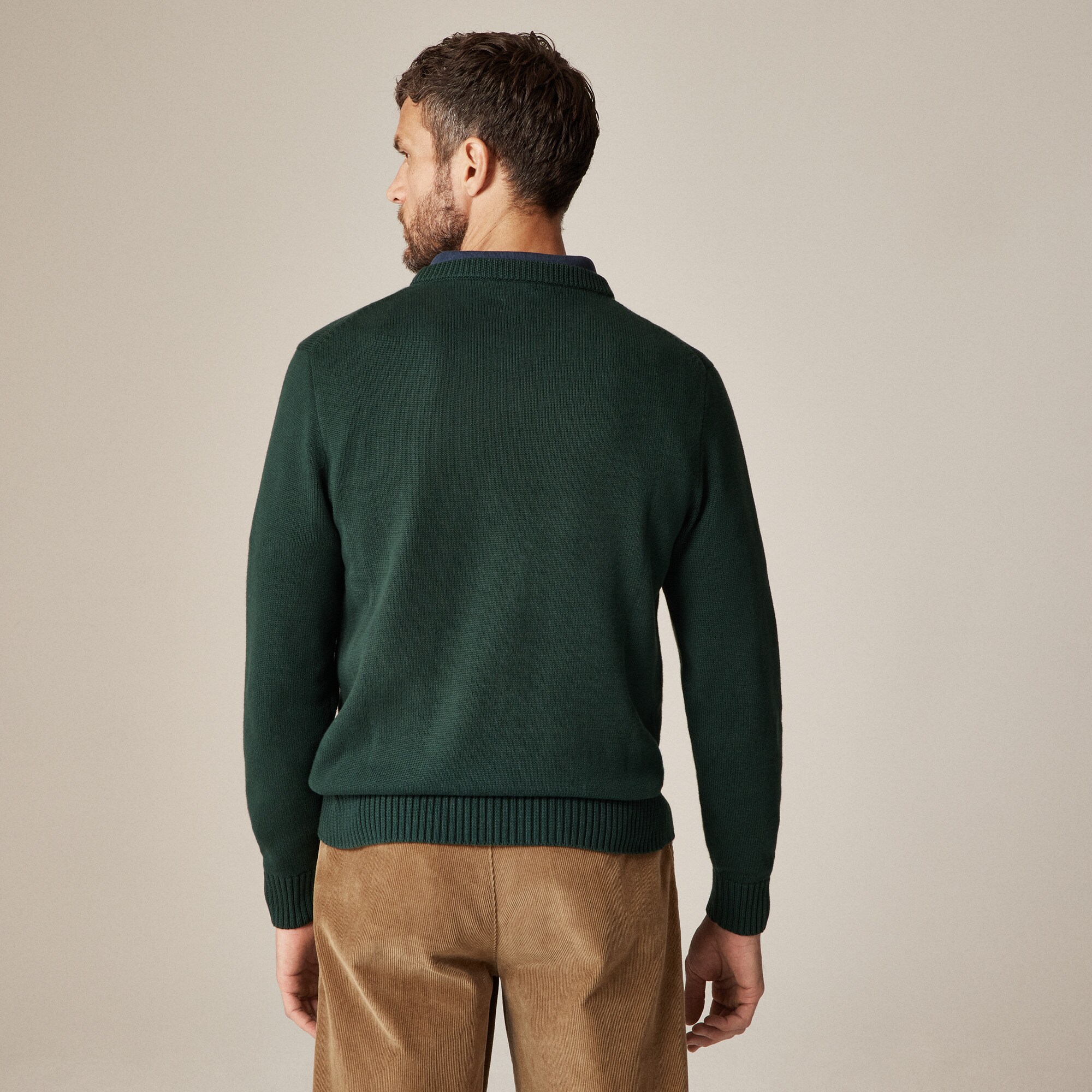 Cotton Crewneck Sweater With Oarsman Dog For Men | J.Crew