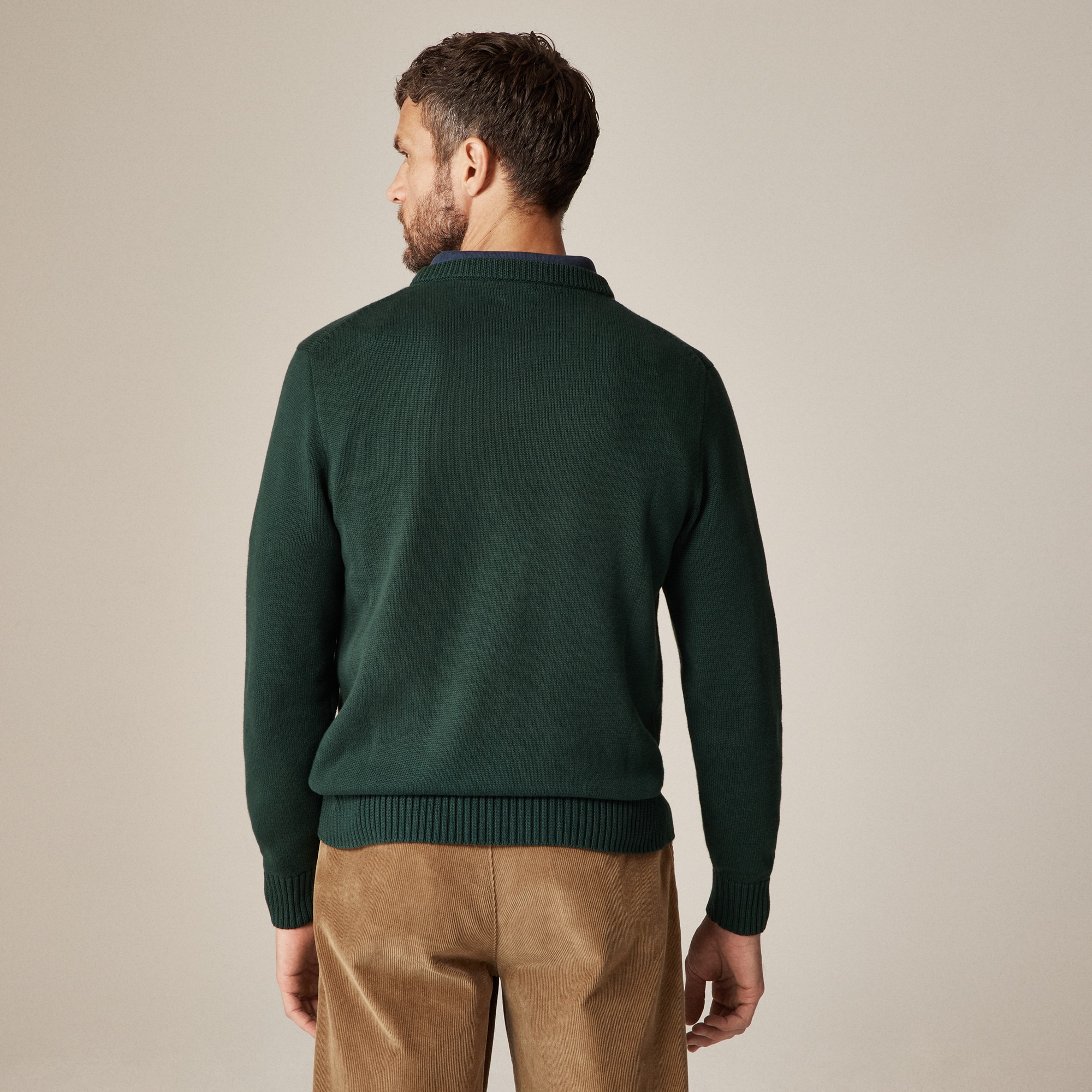 Cotton crewneck sweater with oarsman dog