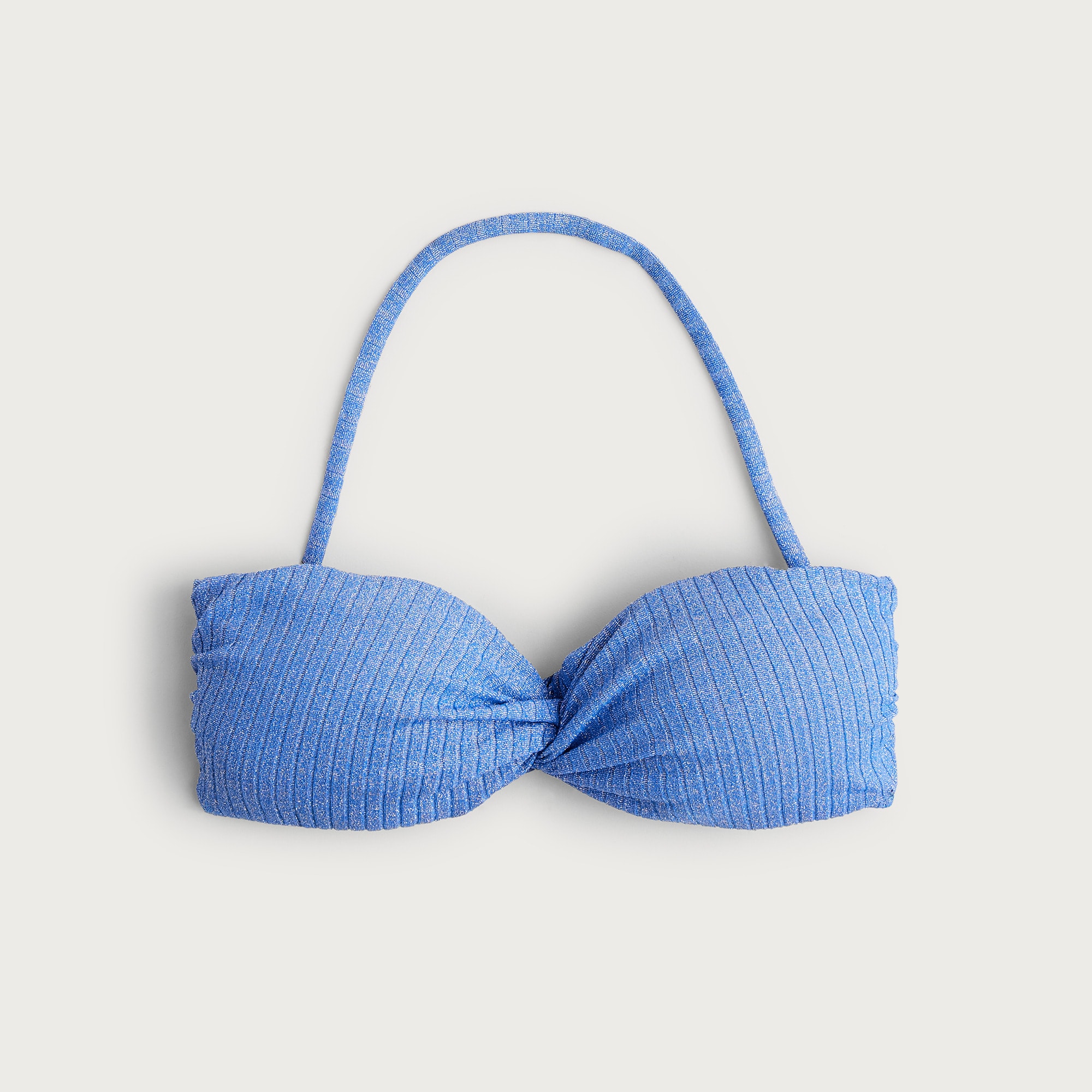トップス qib Sparkle Rib Twist Bandeau Bikini Top For Women | J.Crew