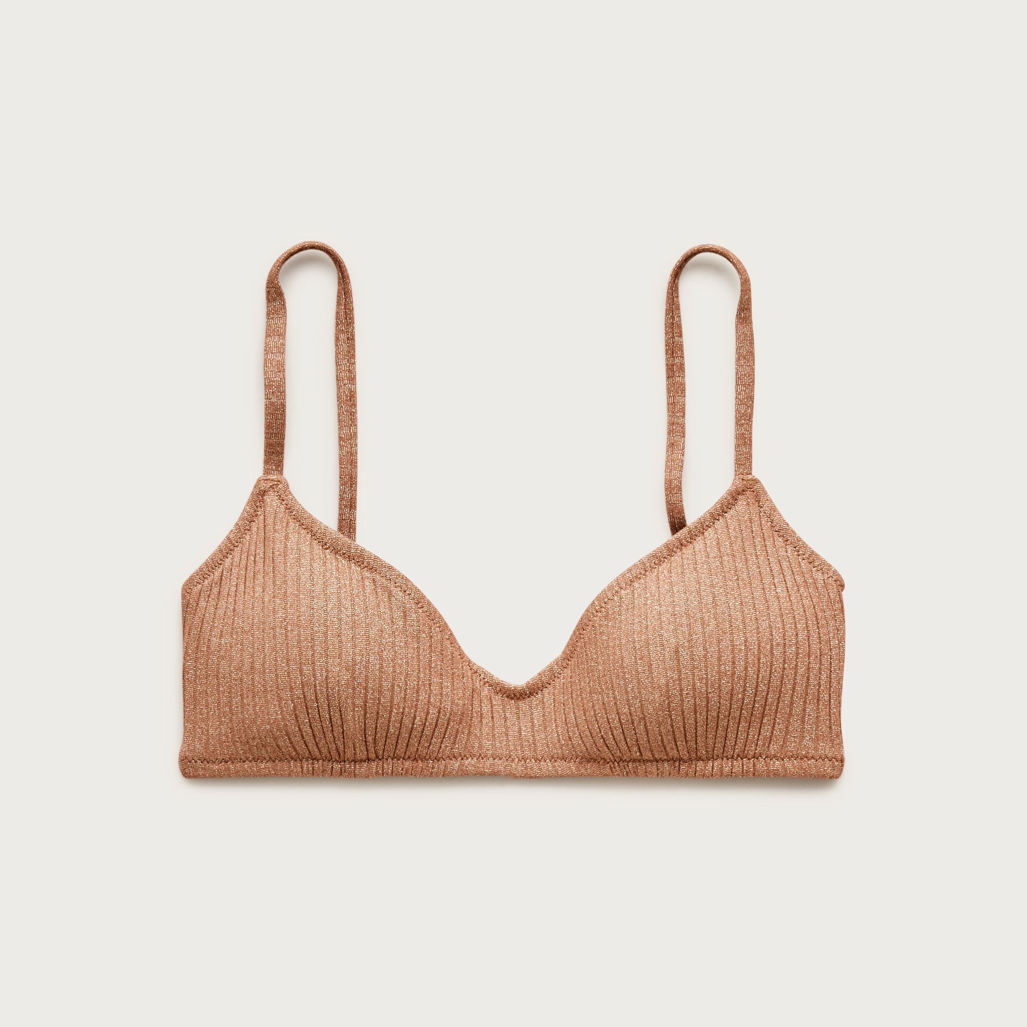 Odessa bikini top in sparkle rib