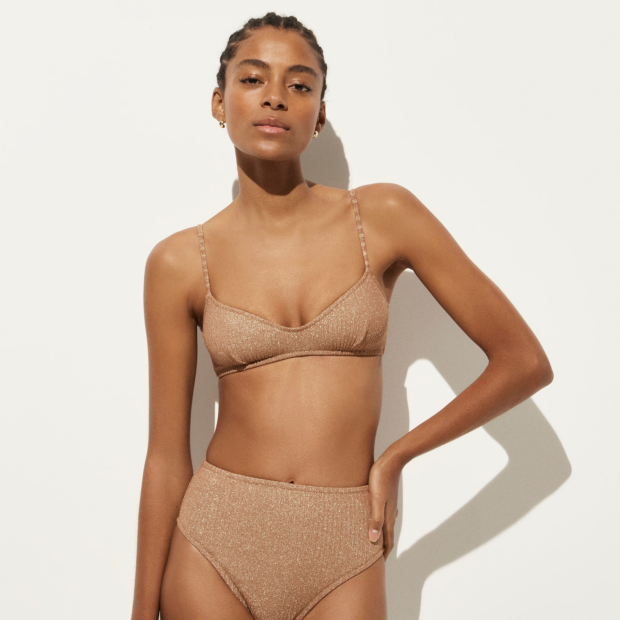 Odessa bikini top in sparkle rib - image 2