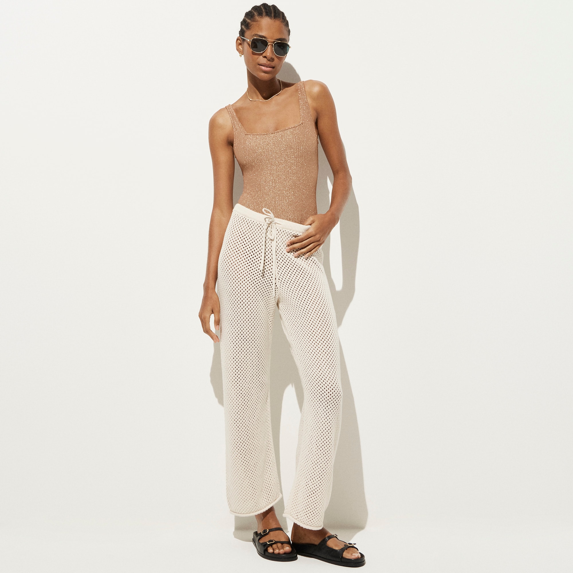 Sparkle Rib Squareneck One-piece Swimsuit For Women | J.Crew