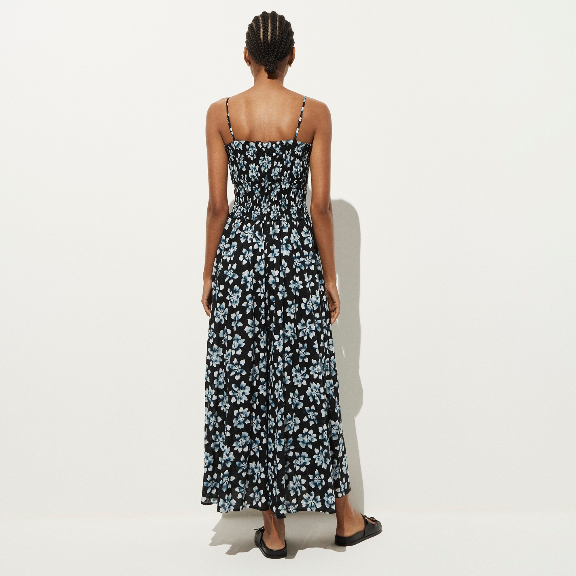 Smocked Maxi Dress In Cotton Voile Floral Print For Women | J.Crew