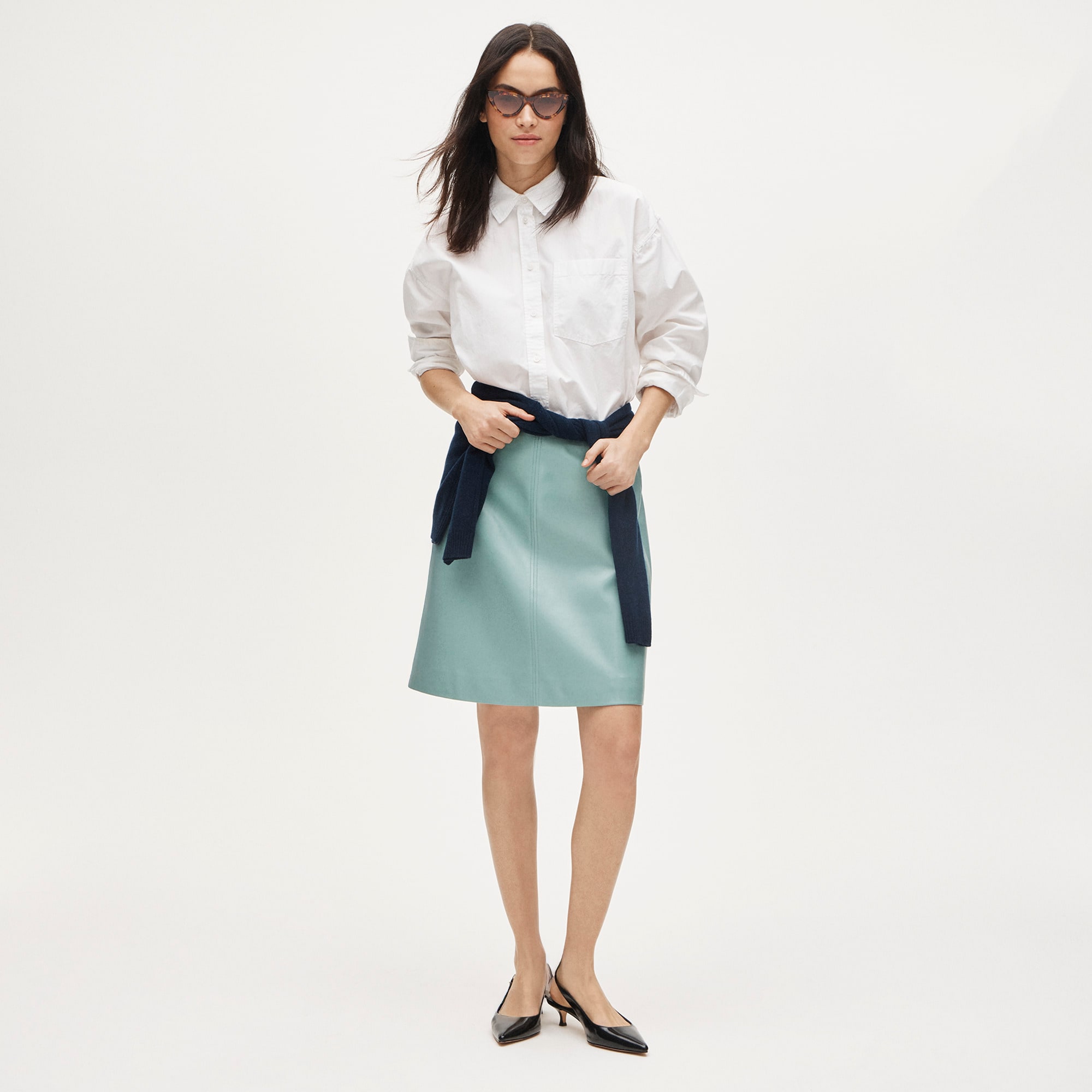 Fairfax skirt in faux leather