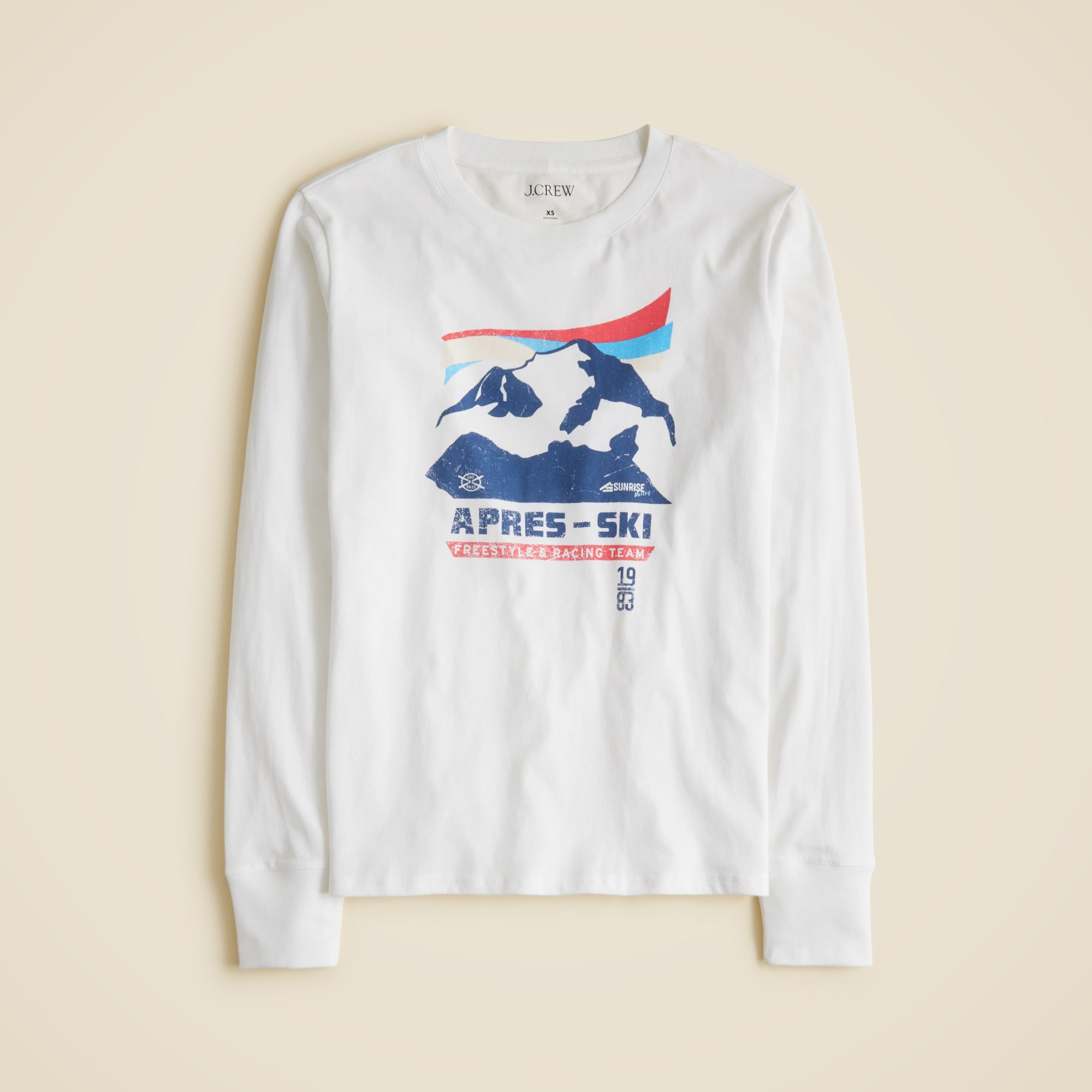 "Après-ski" graphic T-shirt in broken-in-jersey