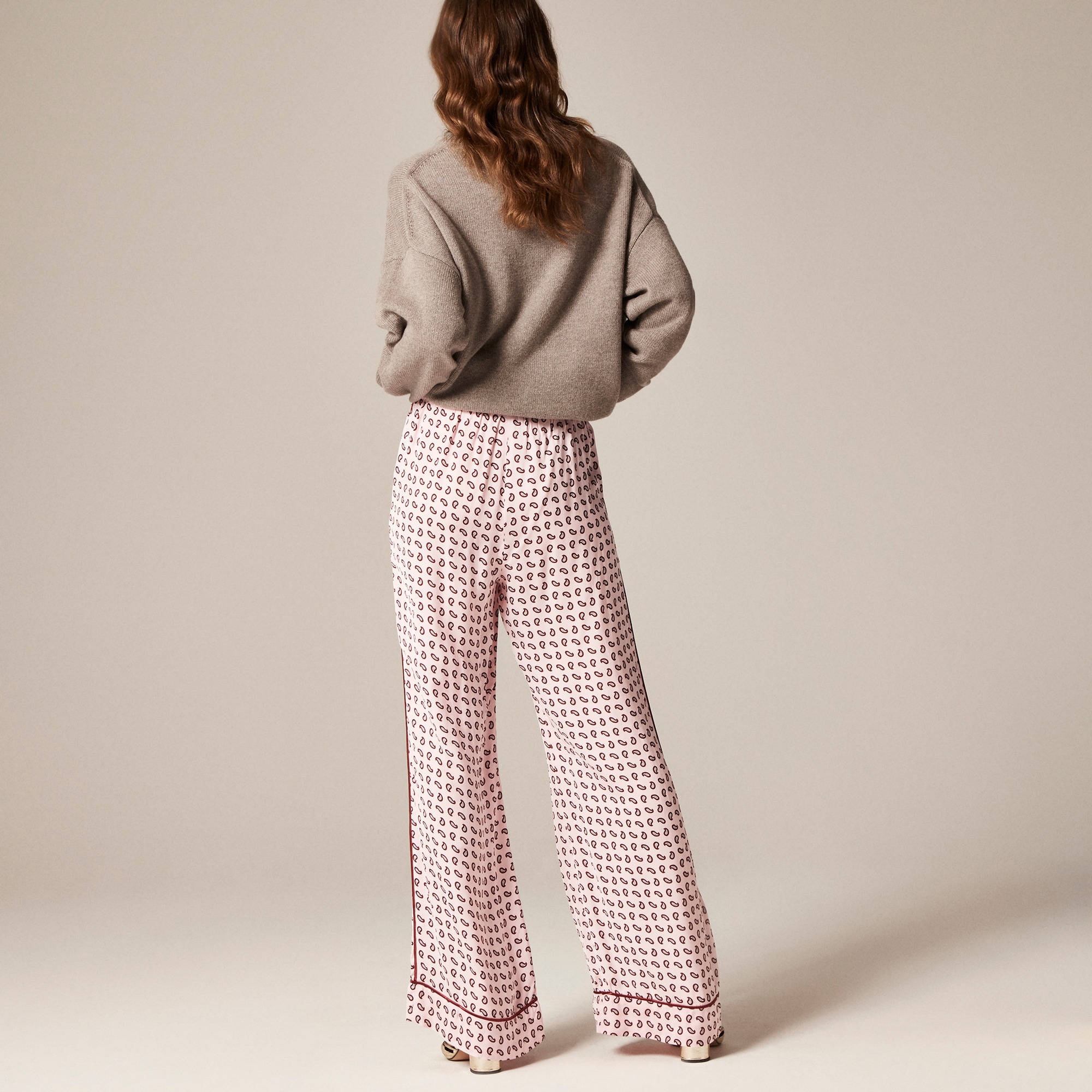 Cosmo cuffed pant in paisley print