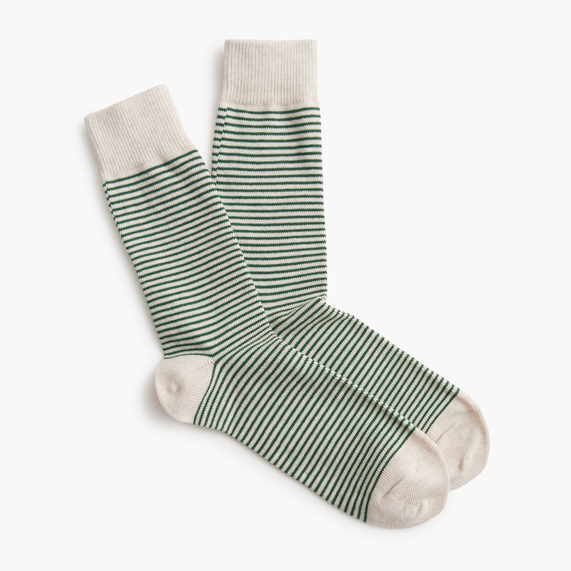 green microstripe socks for men
