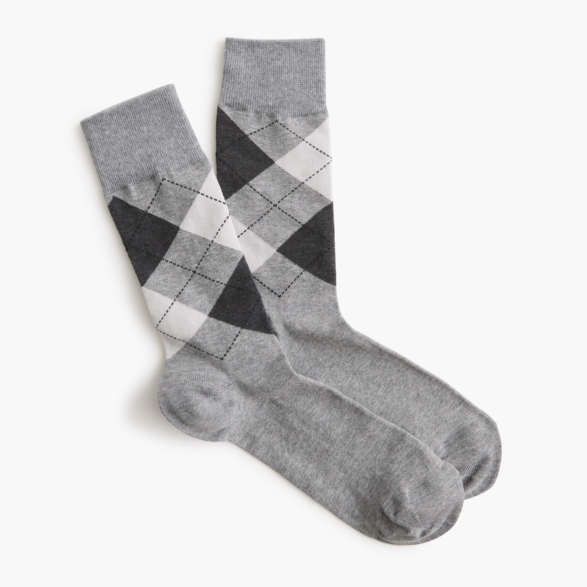  Grey argyle socks