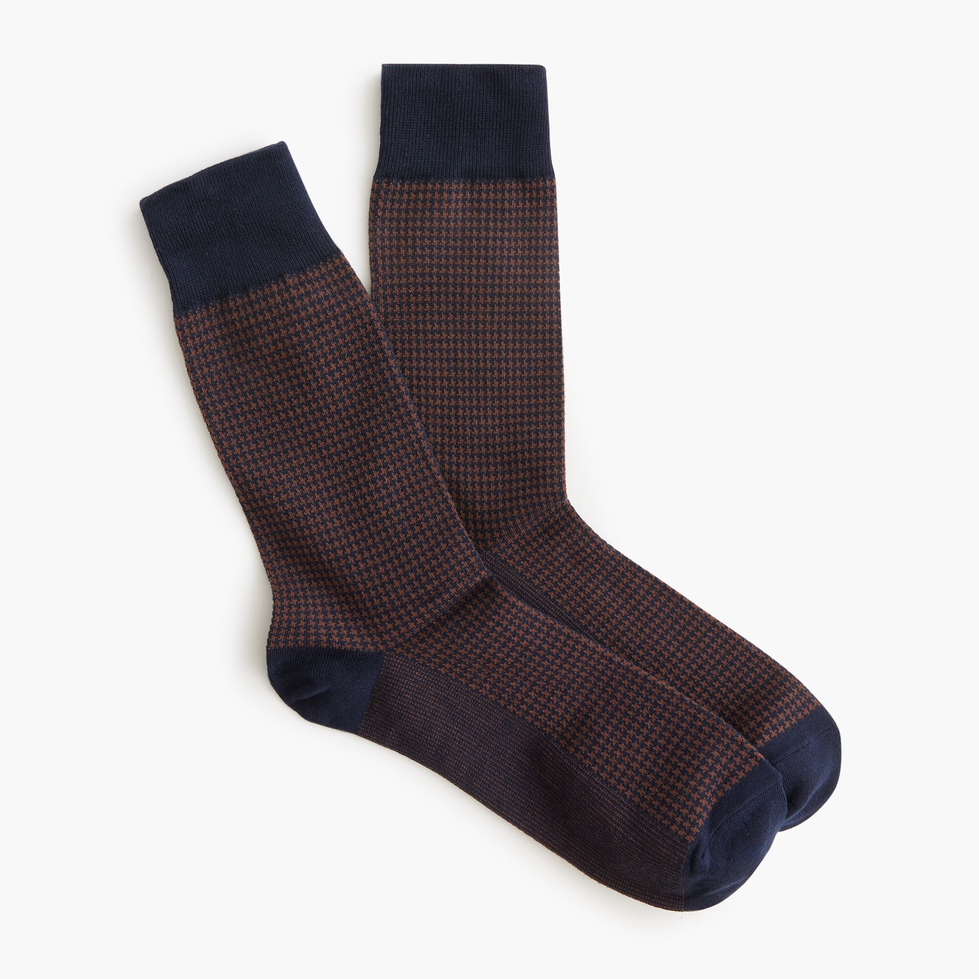 mens Navy houndstooth socks