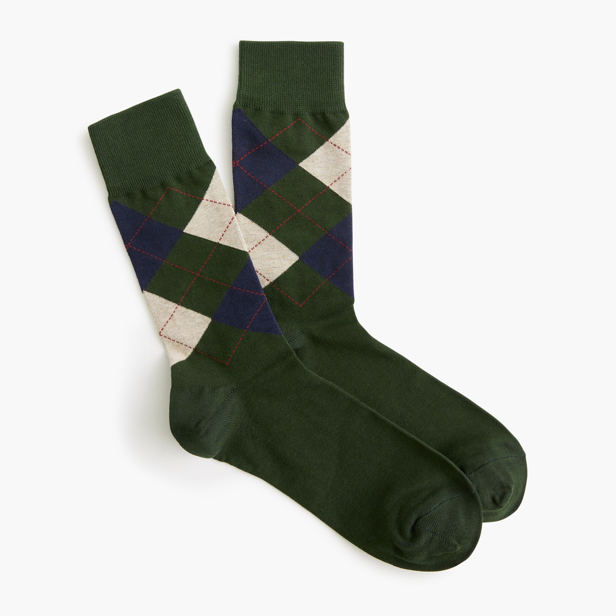 mens Green argyle socks