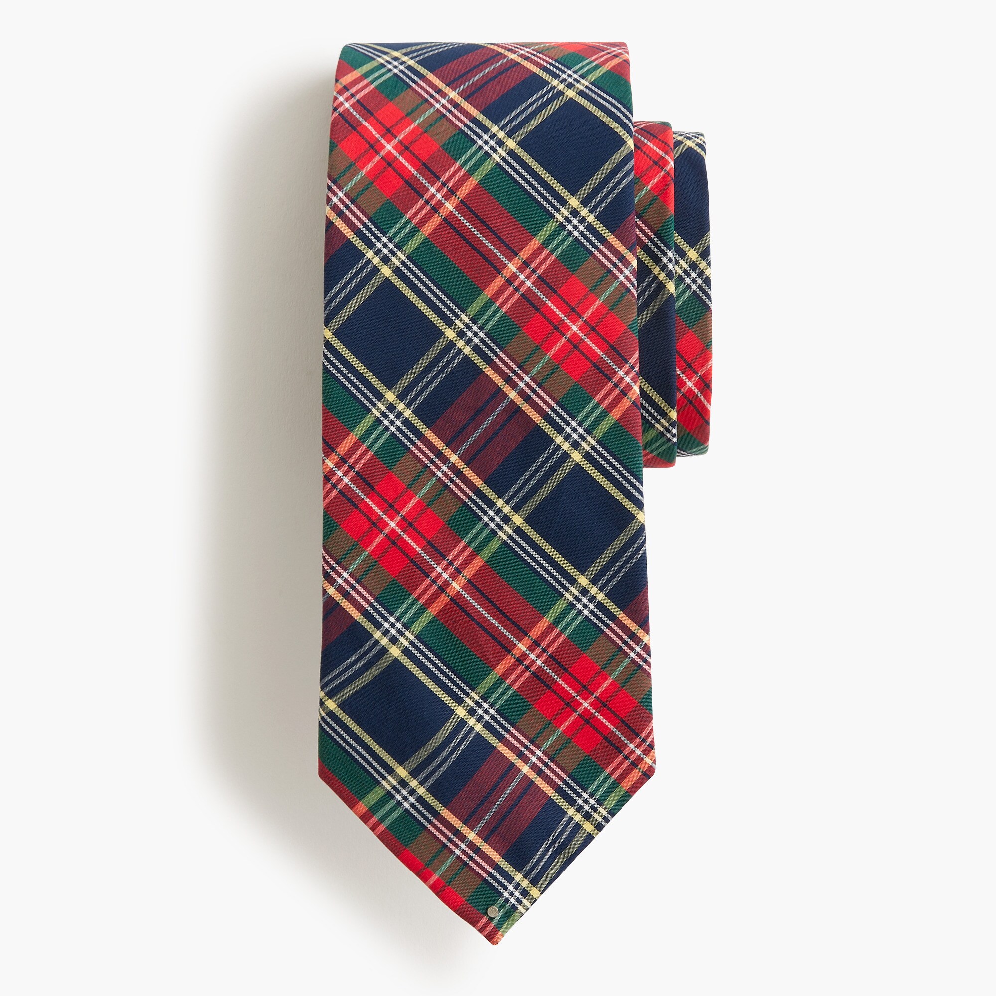  Red and navy plaid tie