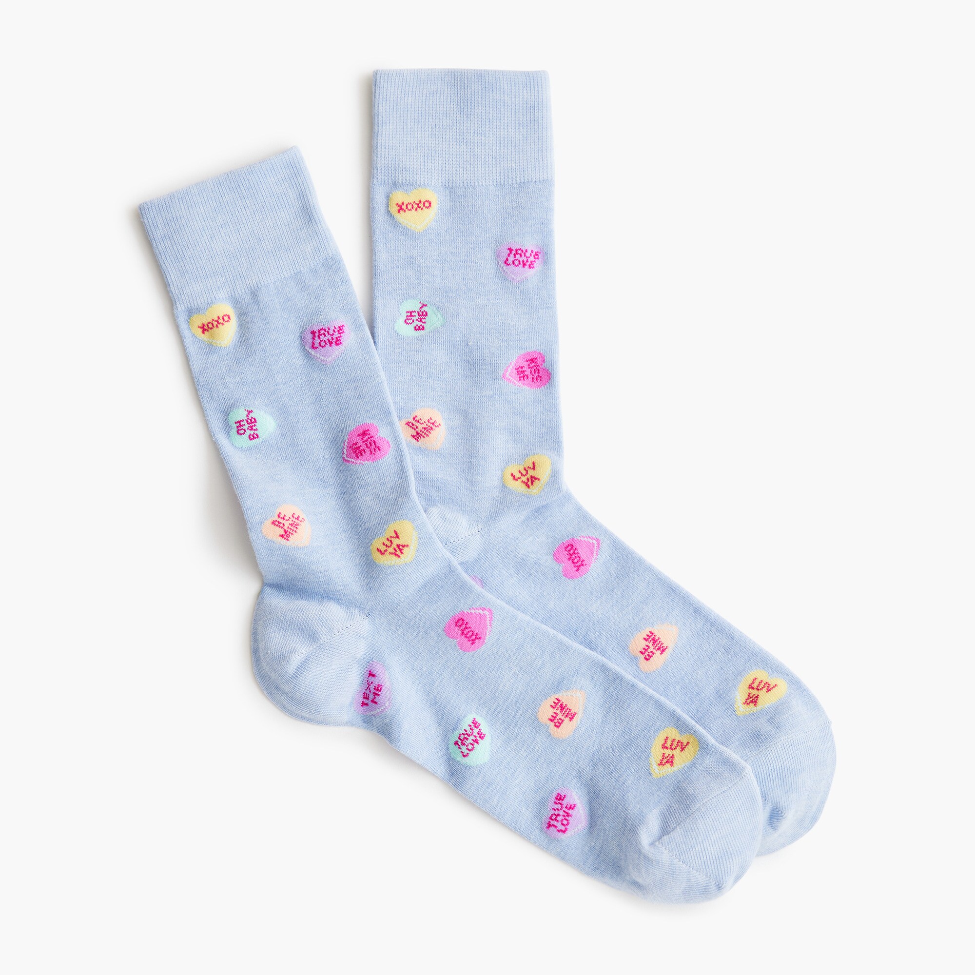 candy heart socks for men