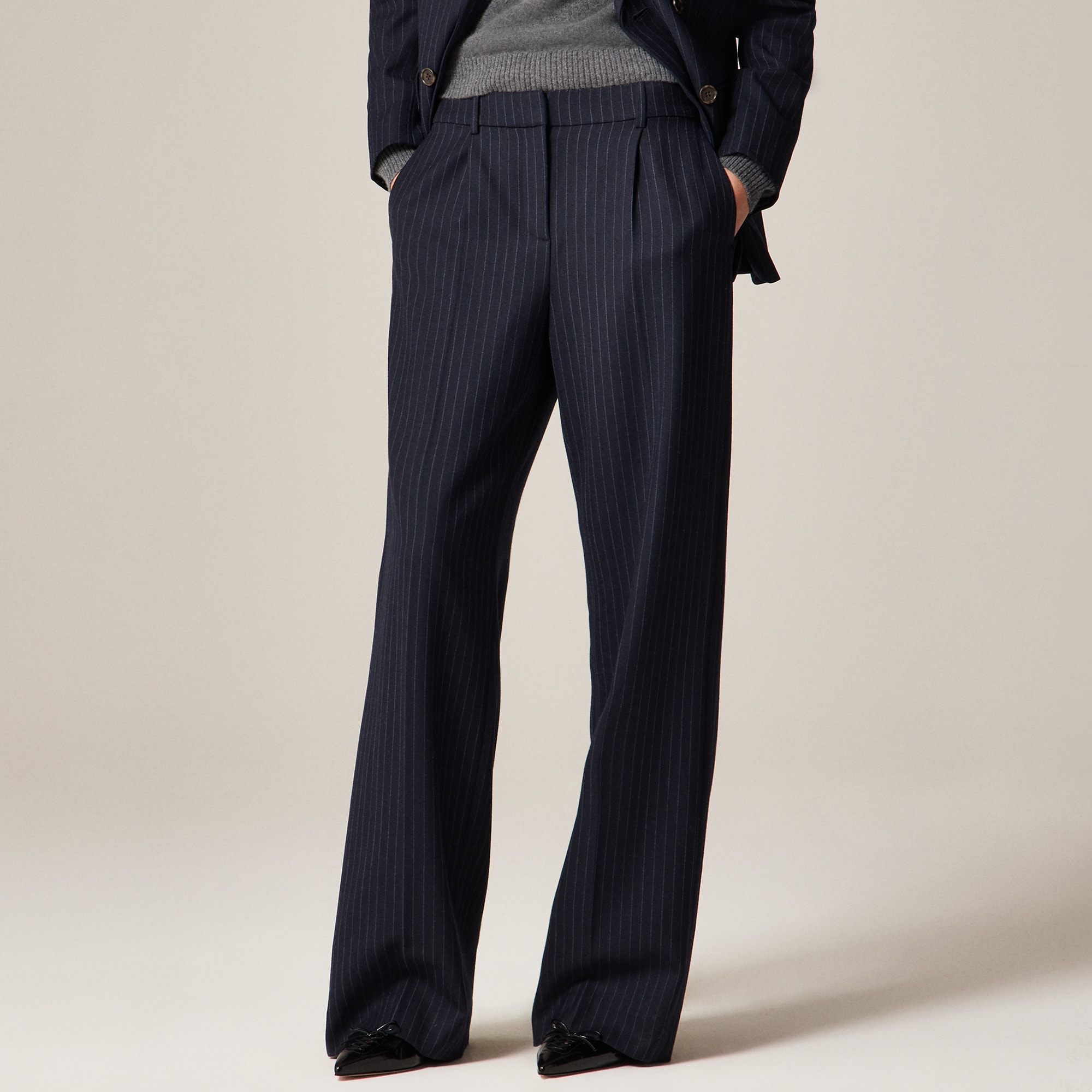 Lee Women's Size Wrinkle Free Relaxed Fit Straight Leg Pant, Imperial Blue, 26 Plus Petite