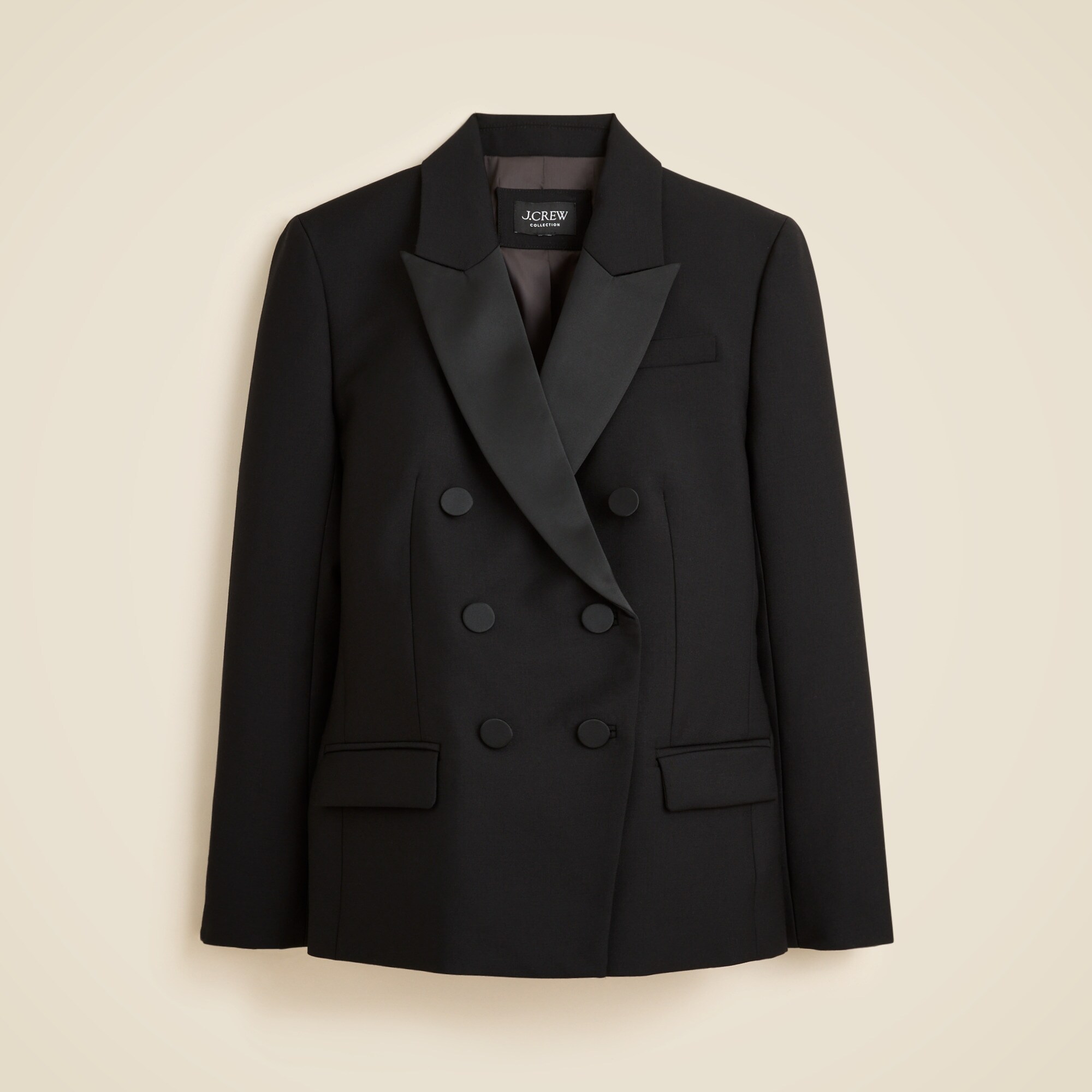 Double-breasted blazer in Italian tuxedo wool