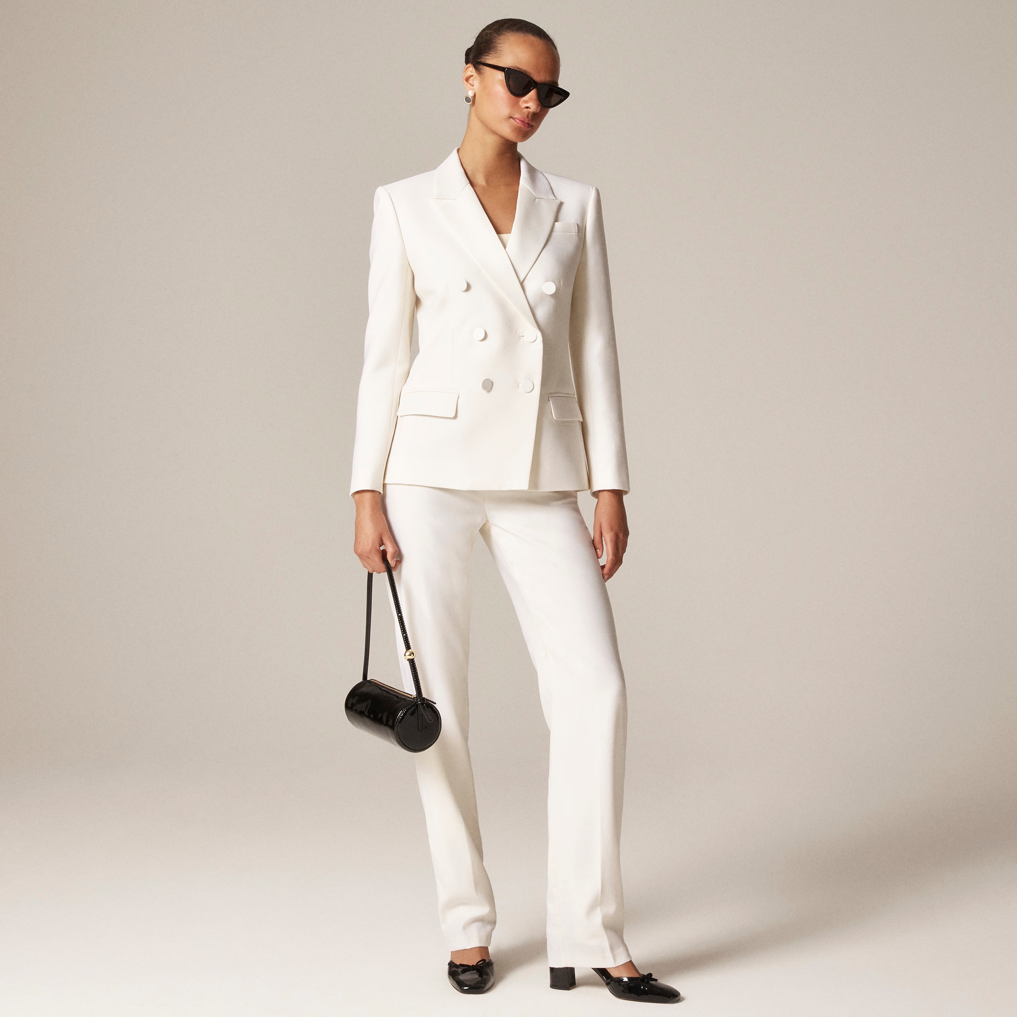 Double-breasted blazer in Italian tuxedo wool