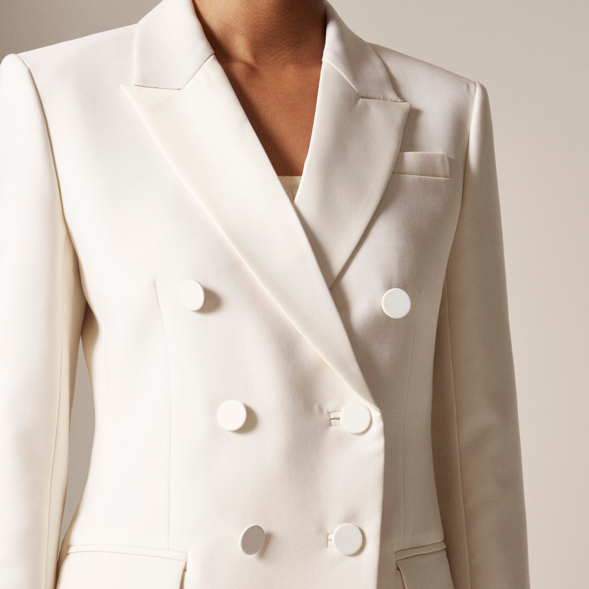 Double-breasted Blazer In Italian Tuxedo Wool For Women | J.Crew