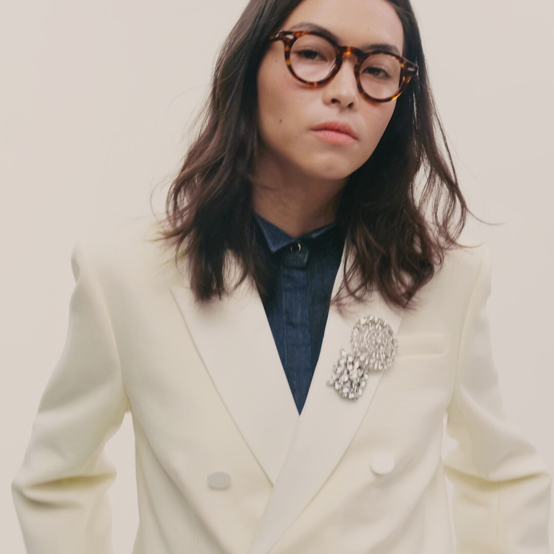 Double-breasted blazer in Italian tuxedo wool