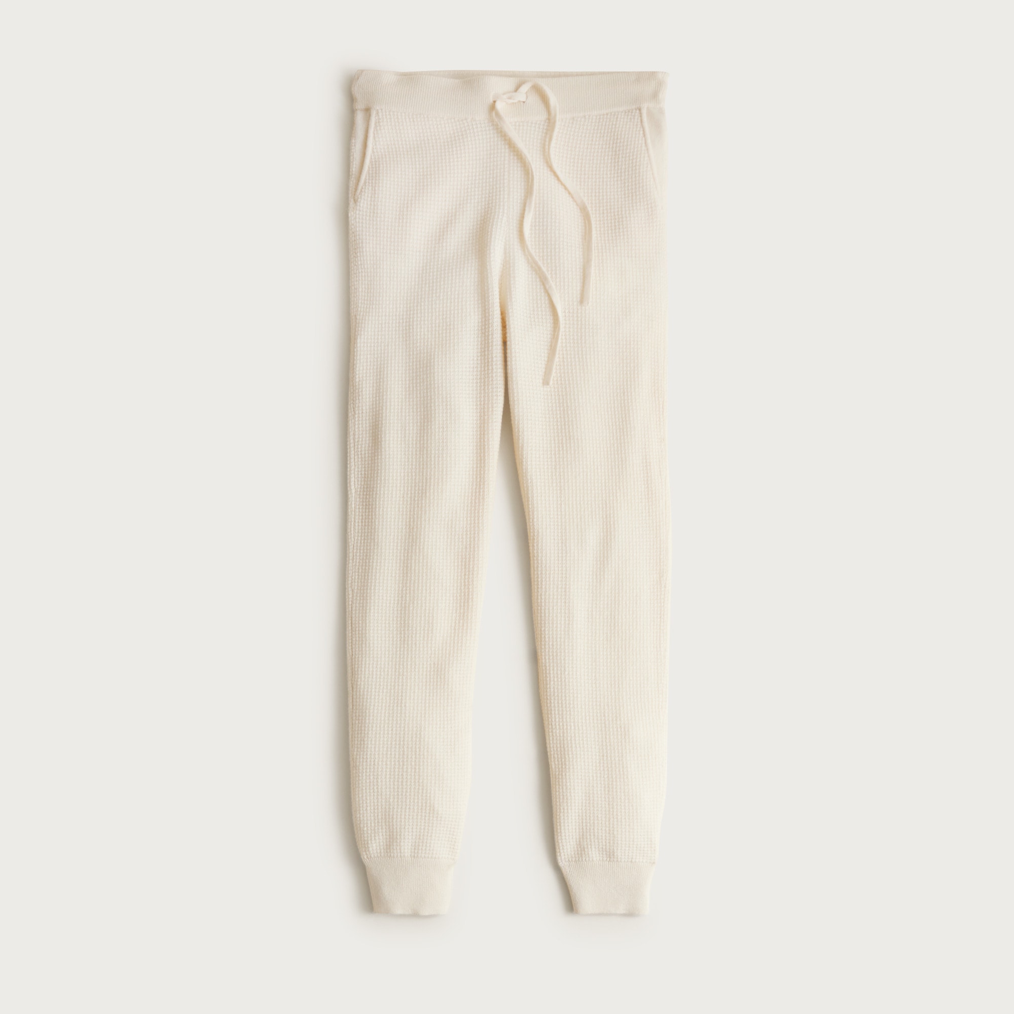 Cashmere waffle-knit jogger pant