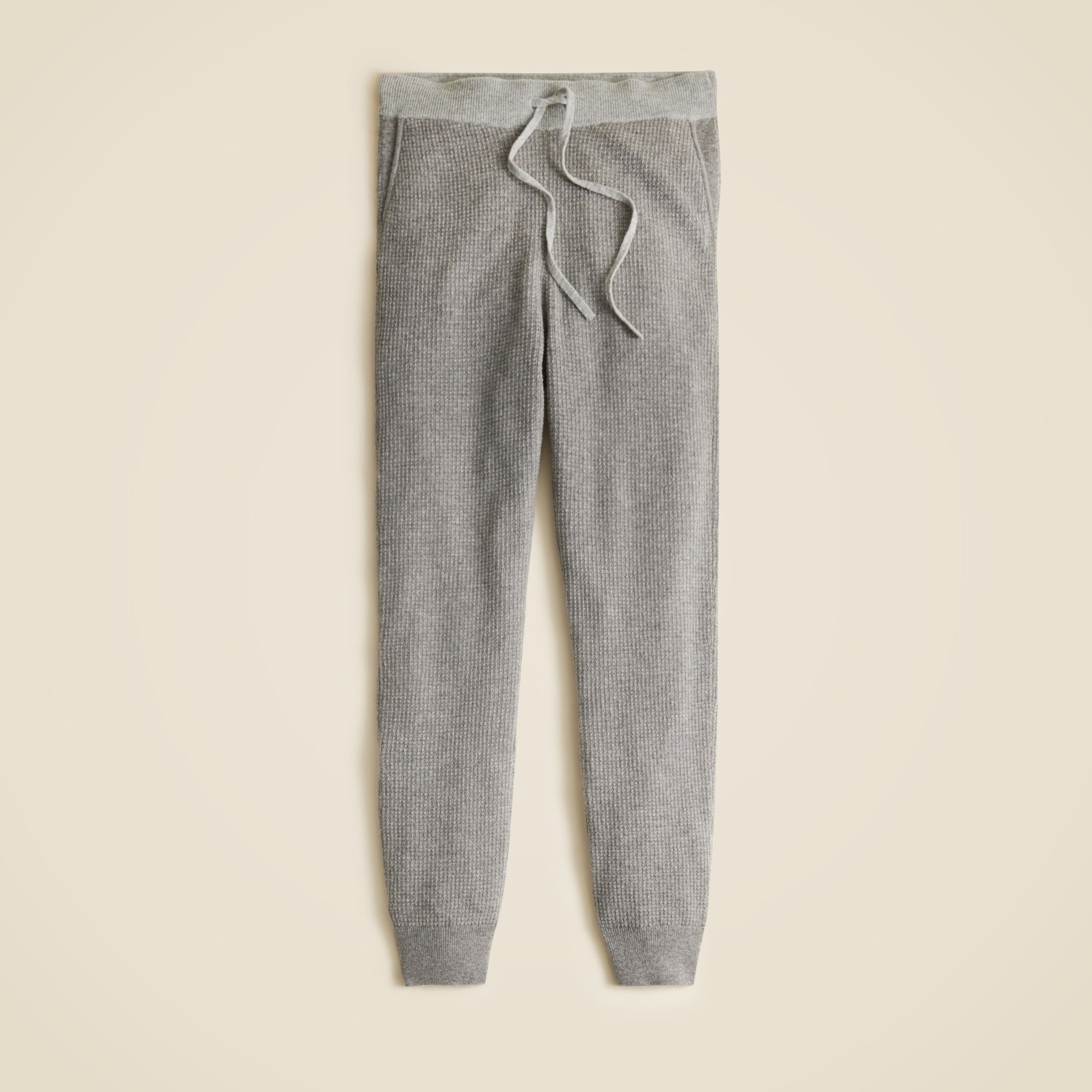  Cashmere waffle-knit jogger pant
