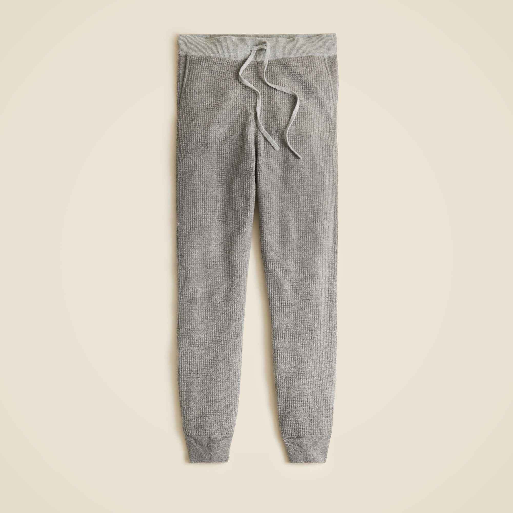 Cashmere waffle-knit jogger pant