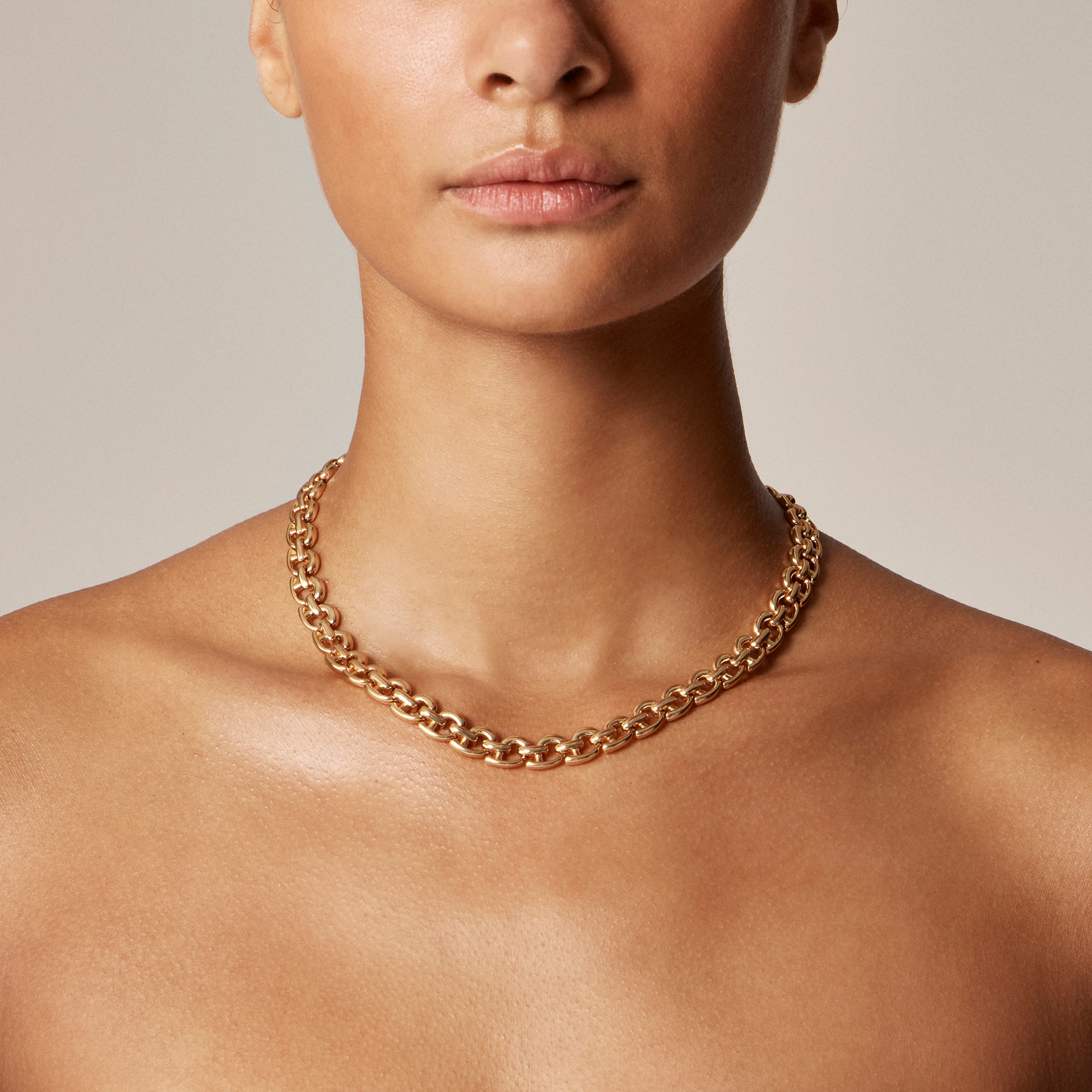 Metallic Chainlink Necklace For Women | J.Crew