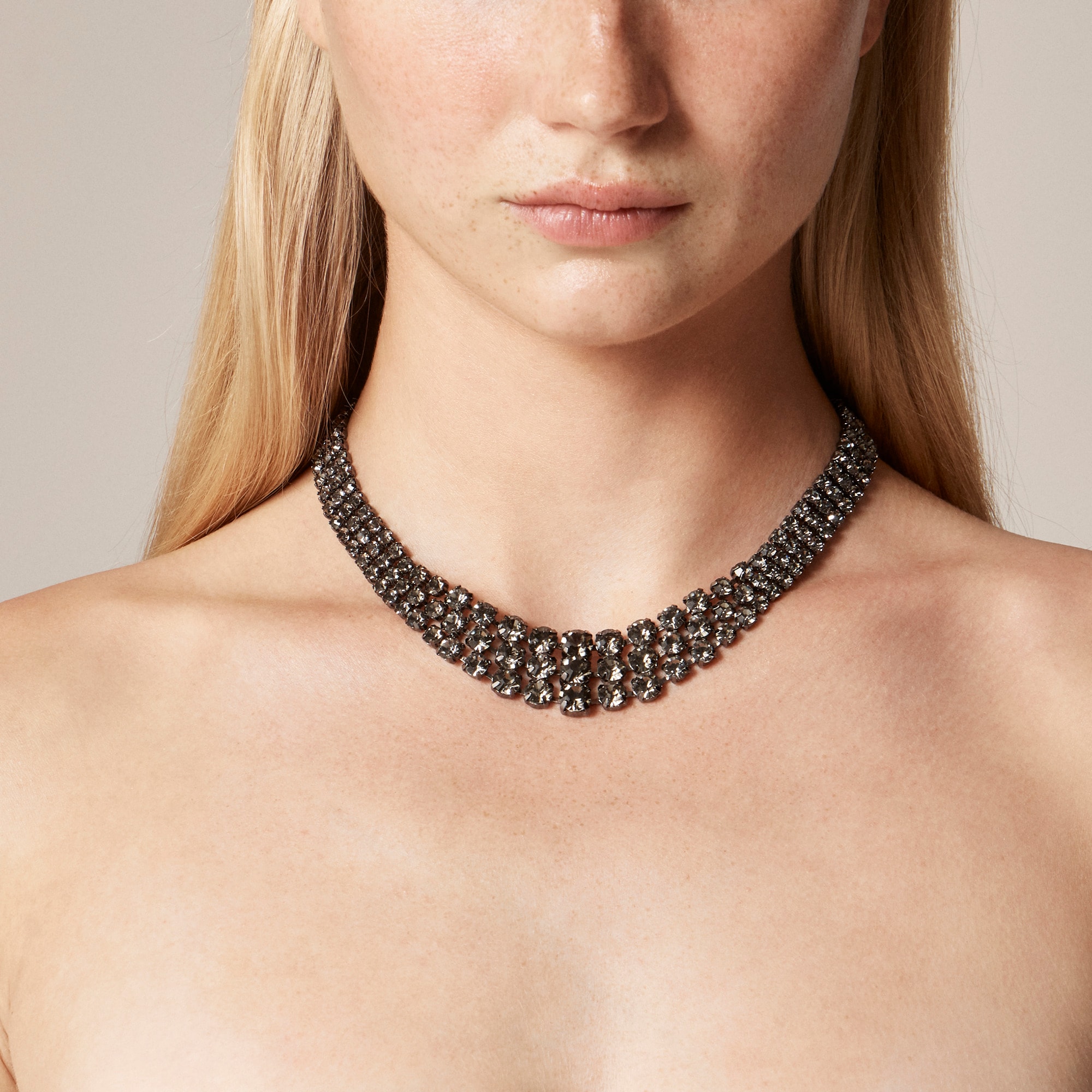  Crystal collar necklace