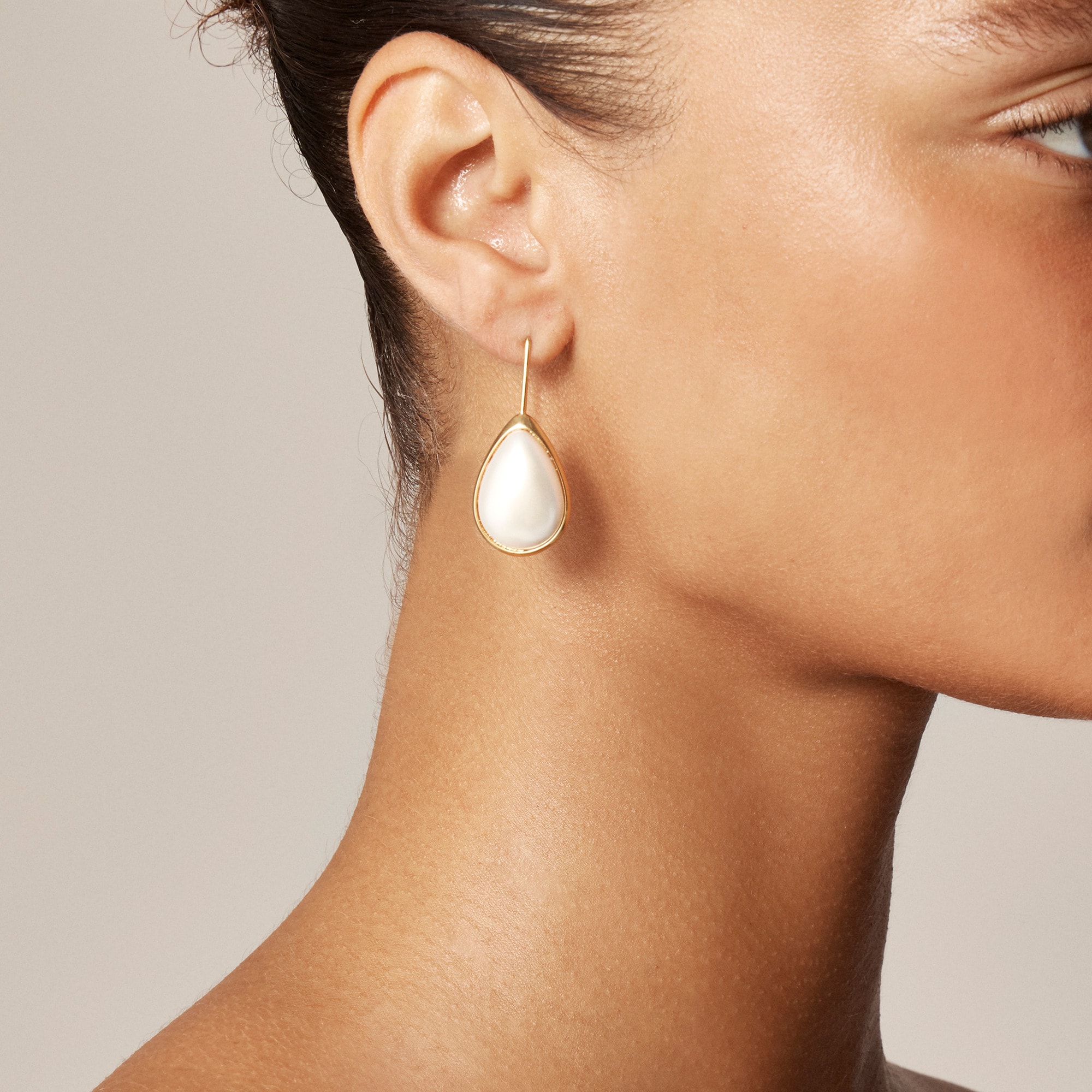 womens Stone teardrop earrings