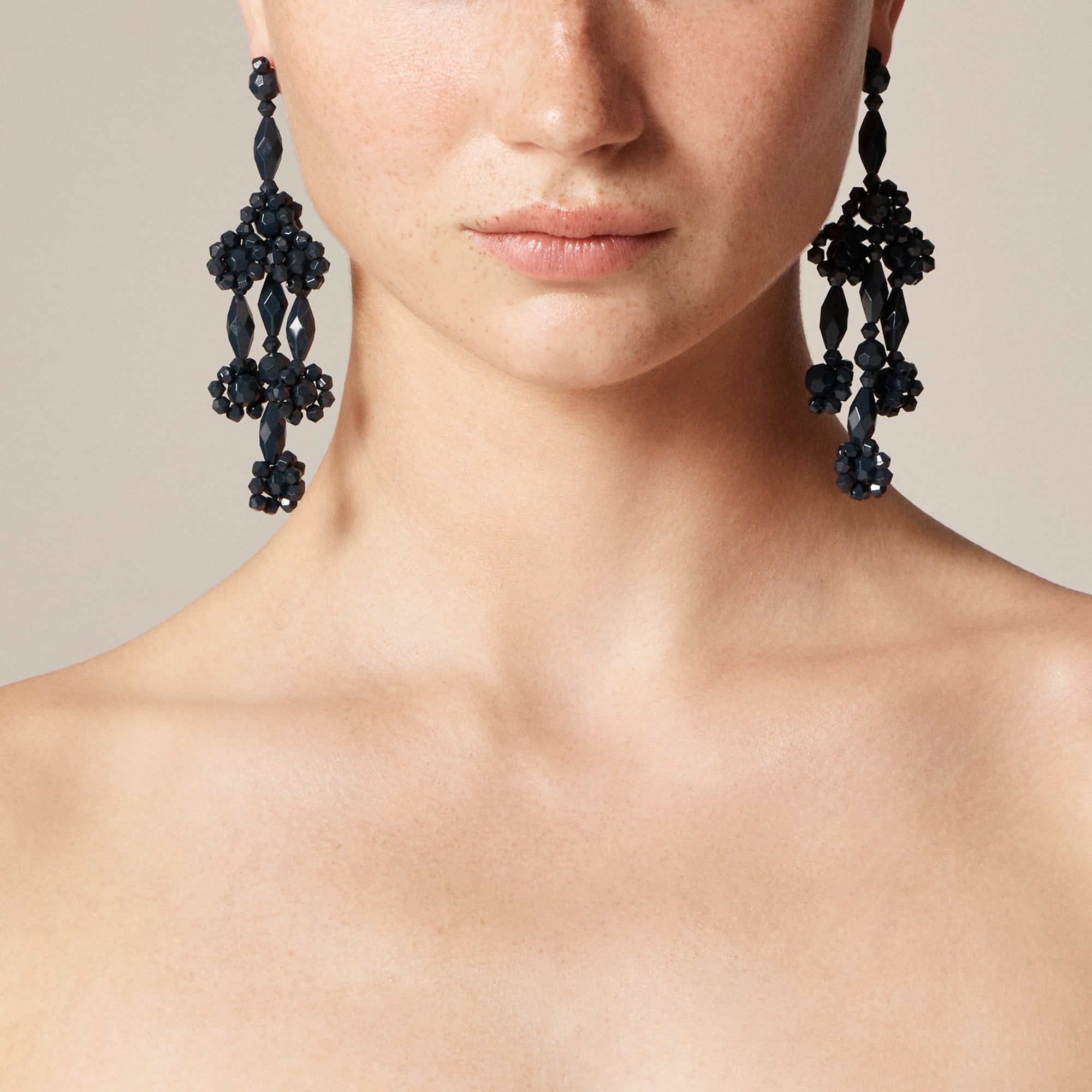 womens Beaded chandelier earrings