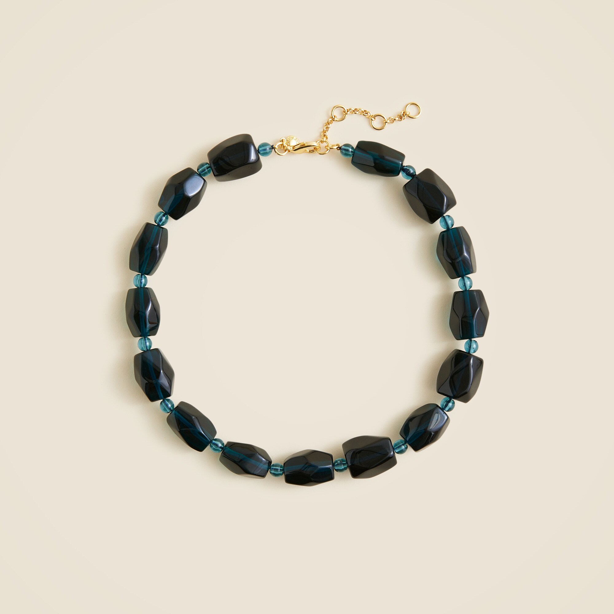 Faceted crystal collar necklace