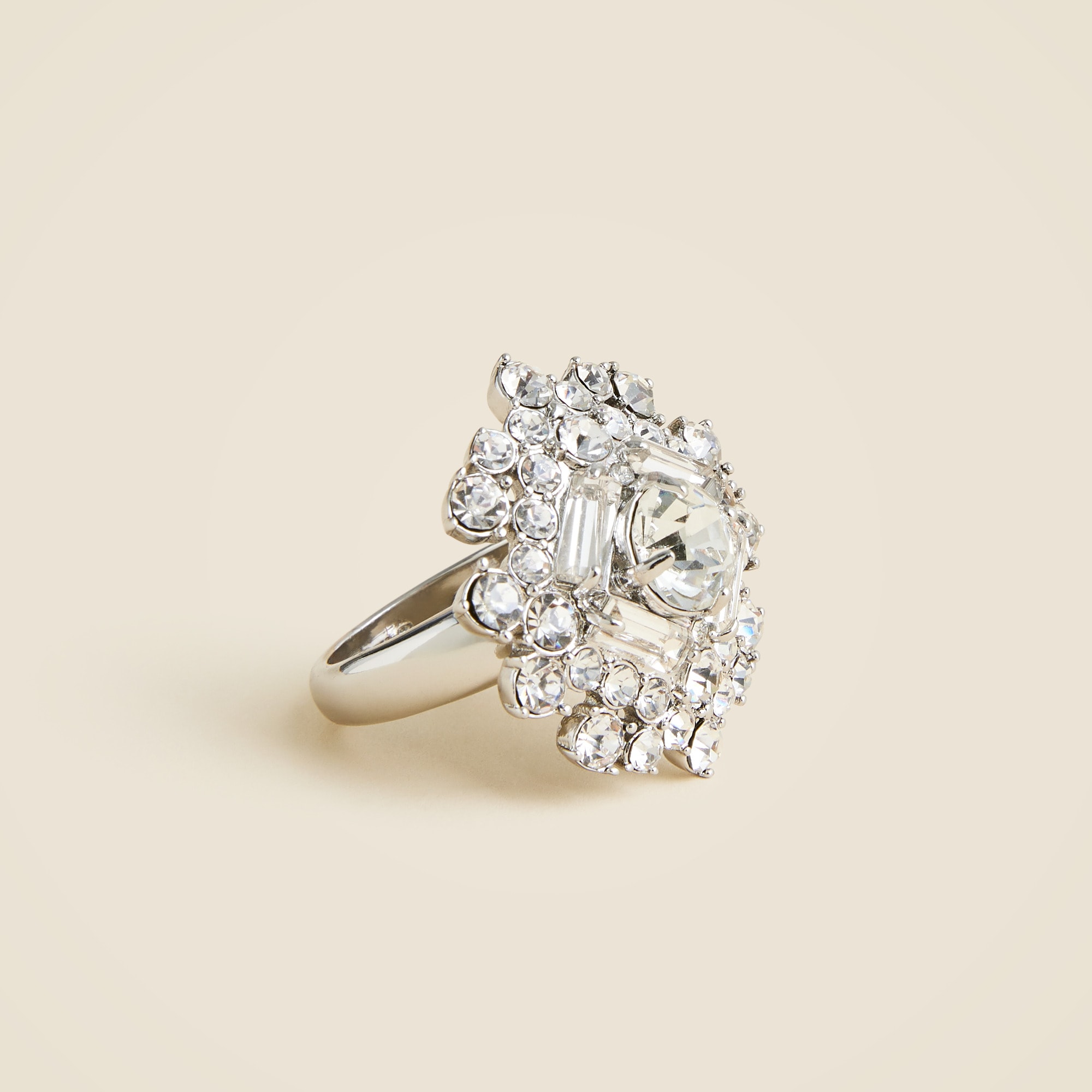  Crystal cocktail ring