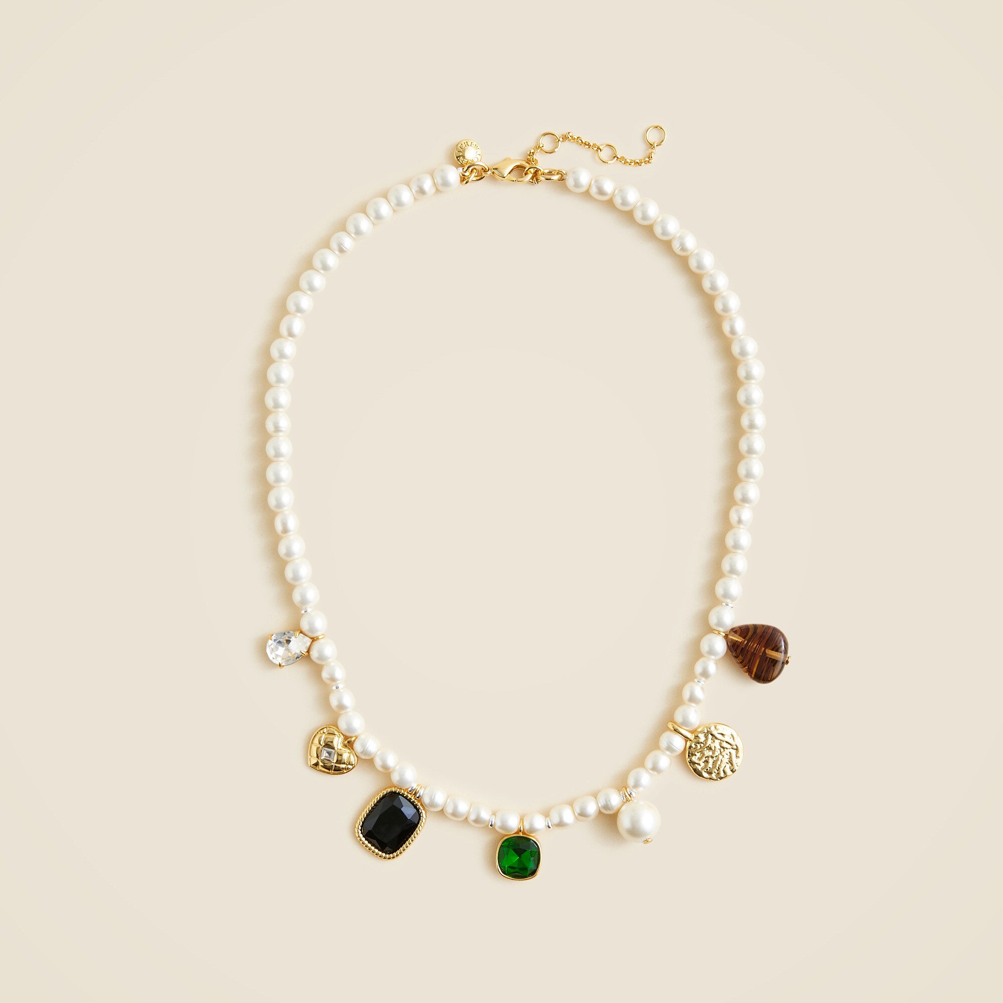 Pearl charm necklace