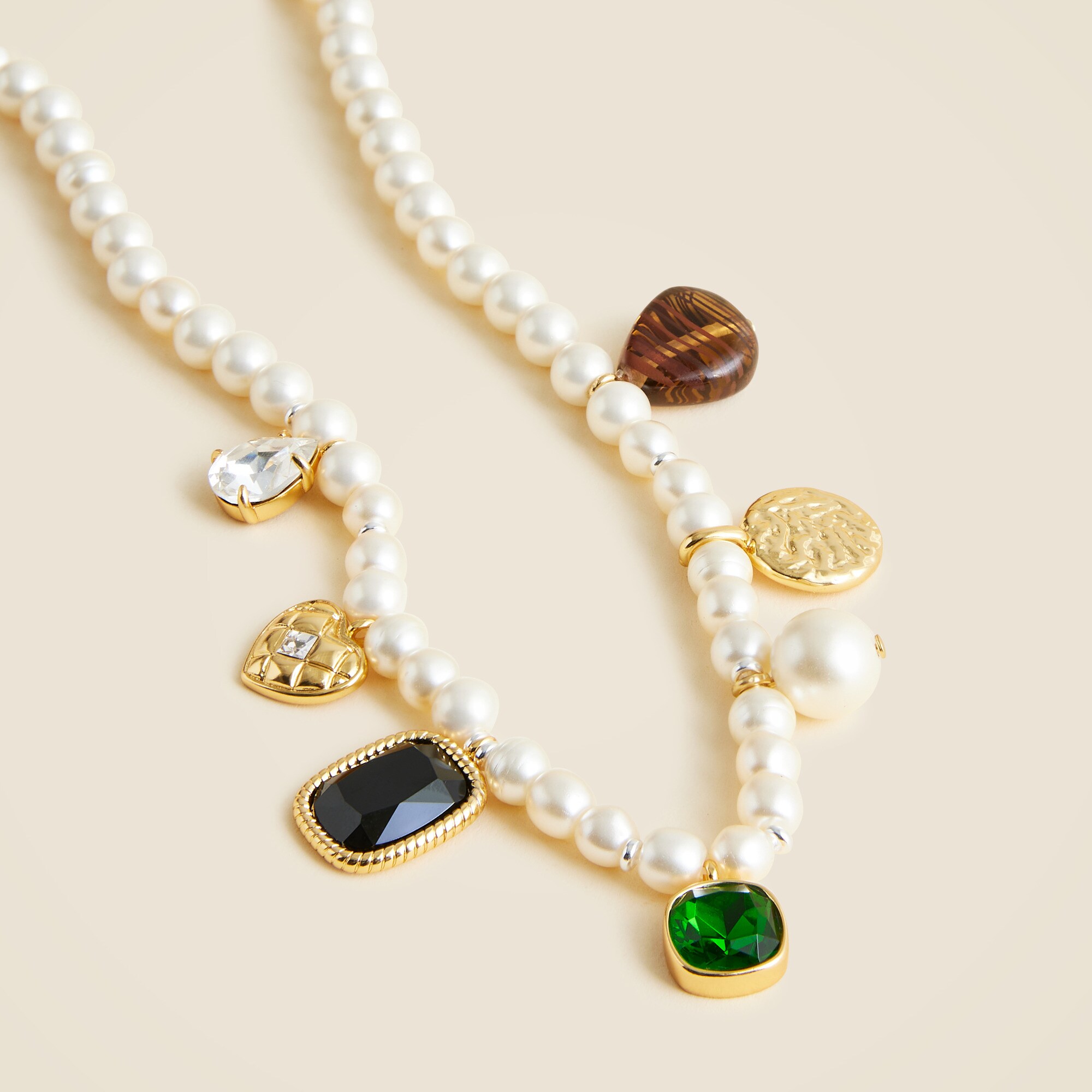 Pearl charm necklace