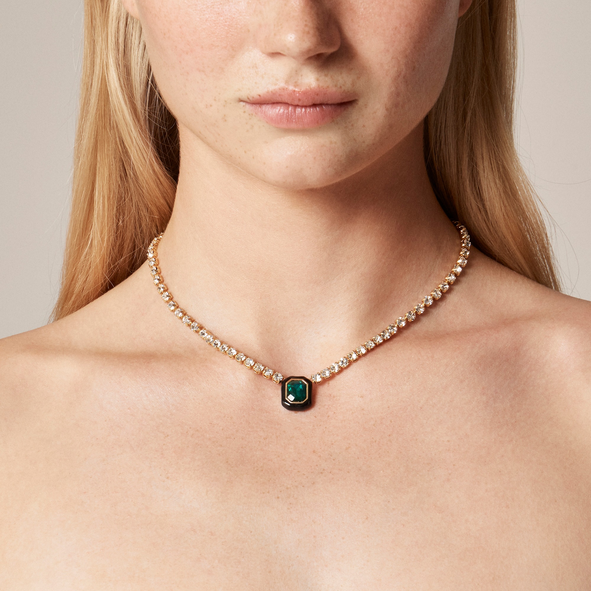 Cupchain gemstone pendant necklace