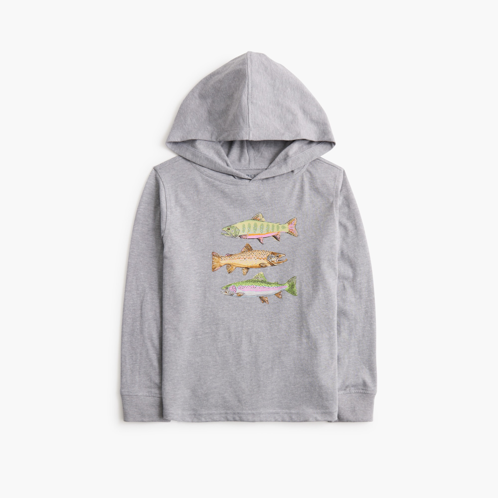 boys Boys' rainbow trout jersey hooded tee