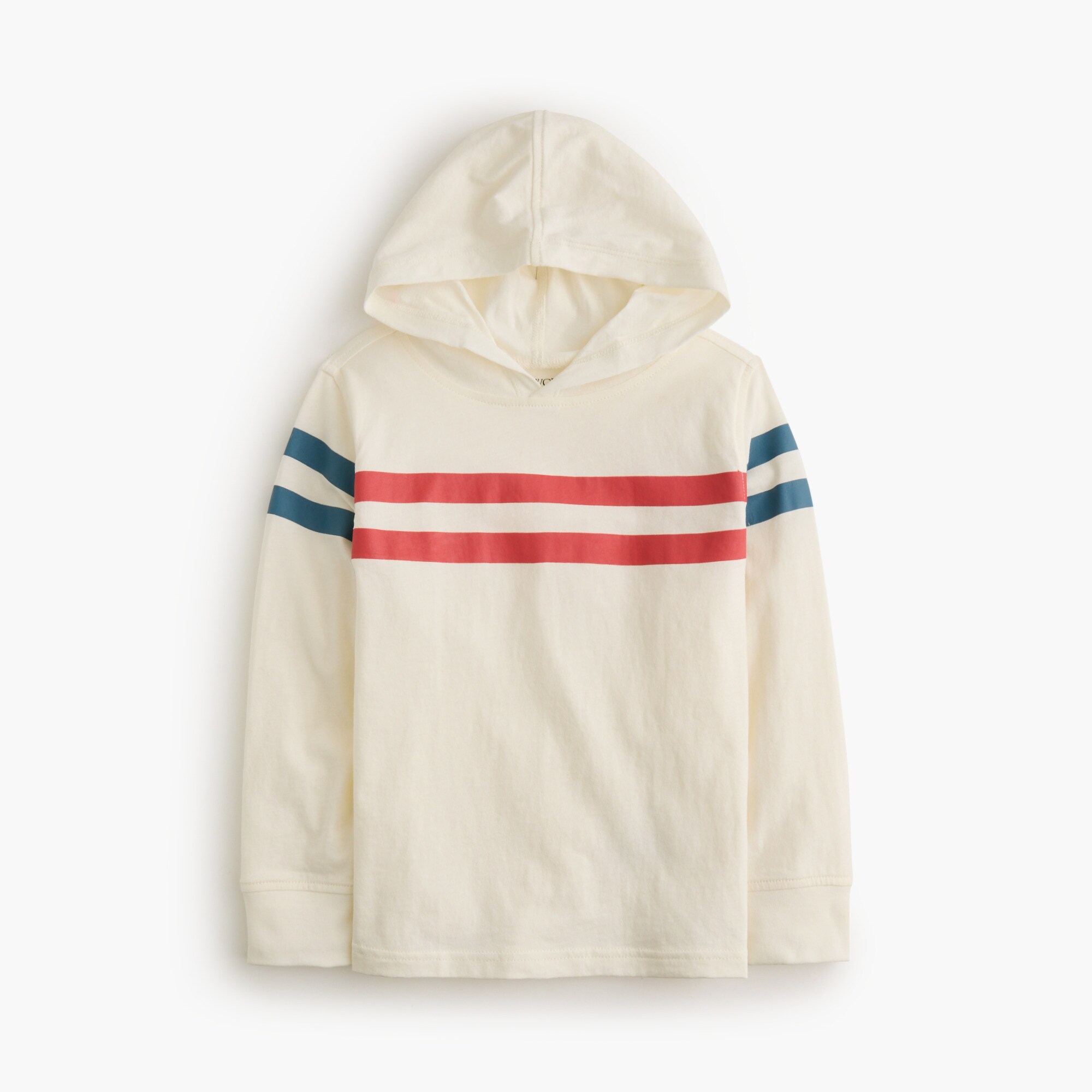  Boys' striped jersey hooded tee