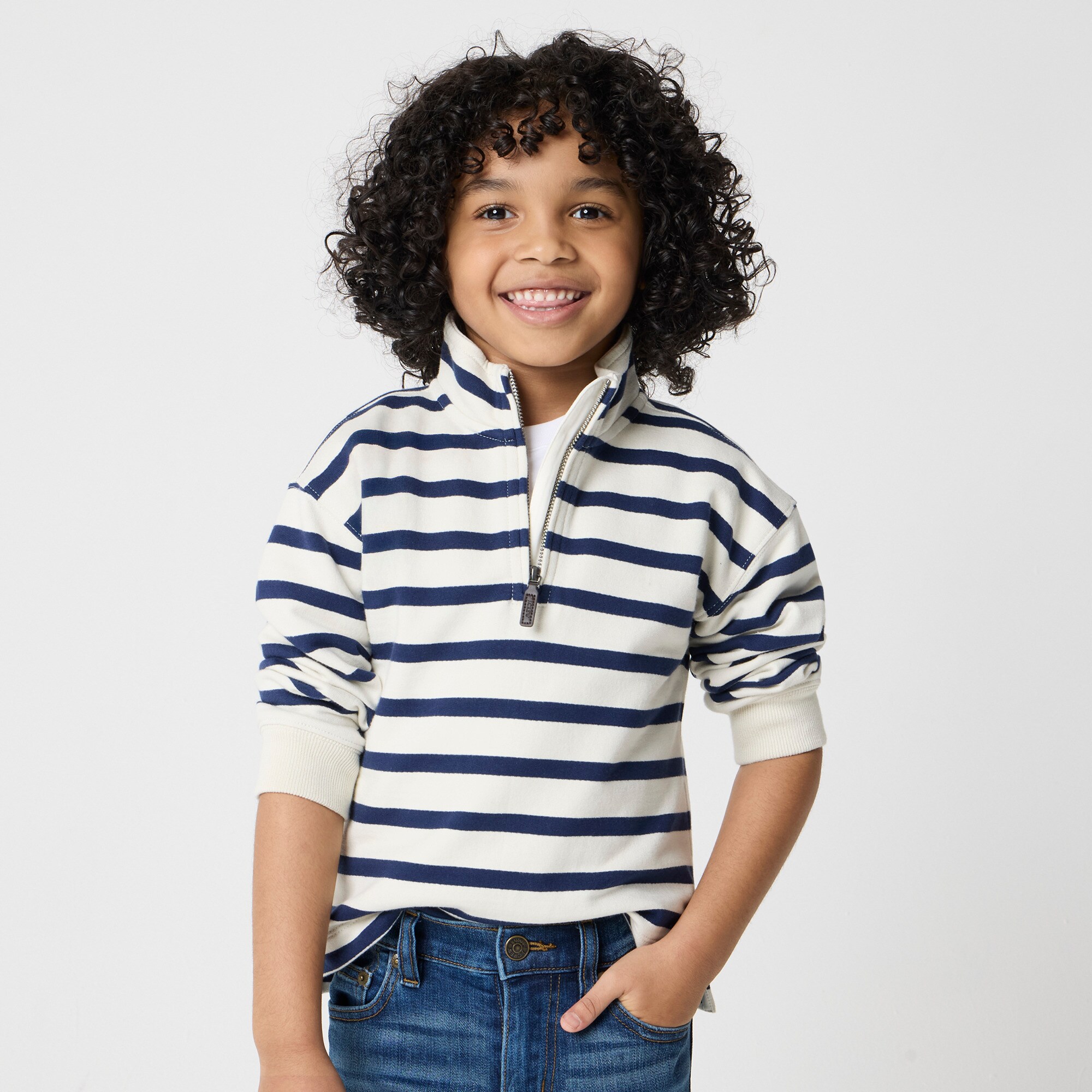 Boys' nautical quarter-zip