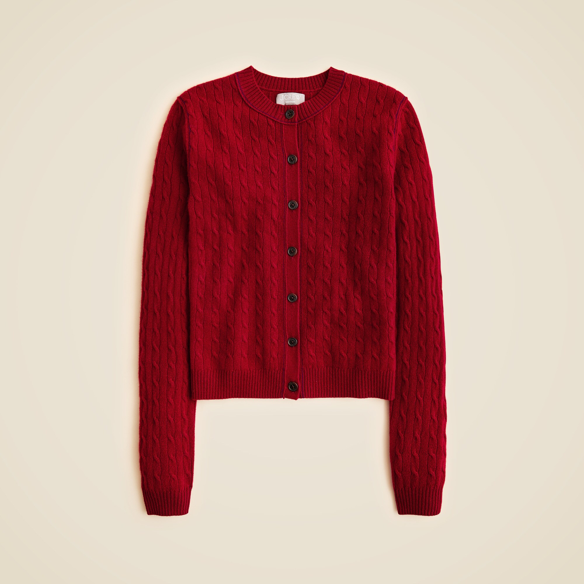  Cashmere contrast-trim cardigan