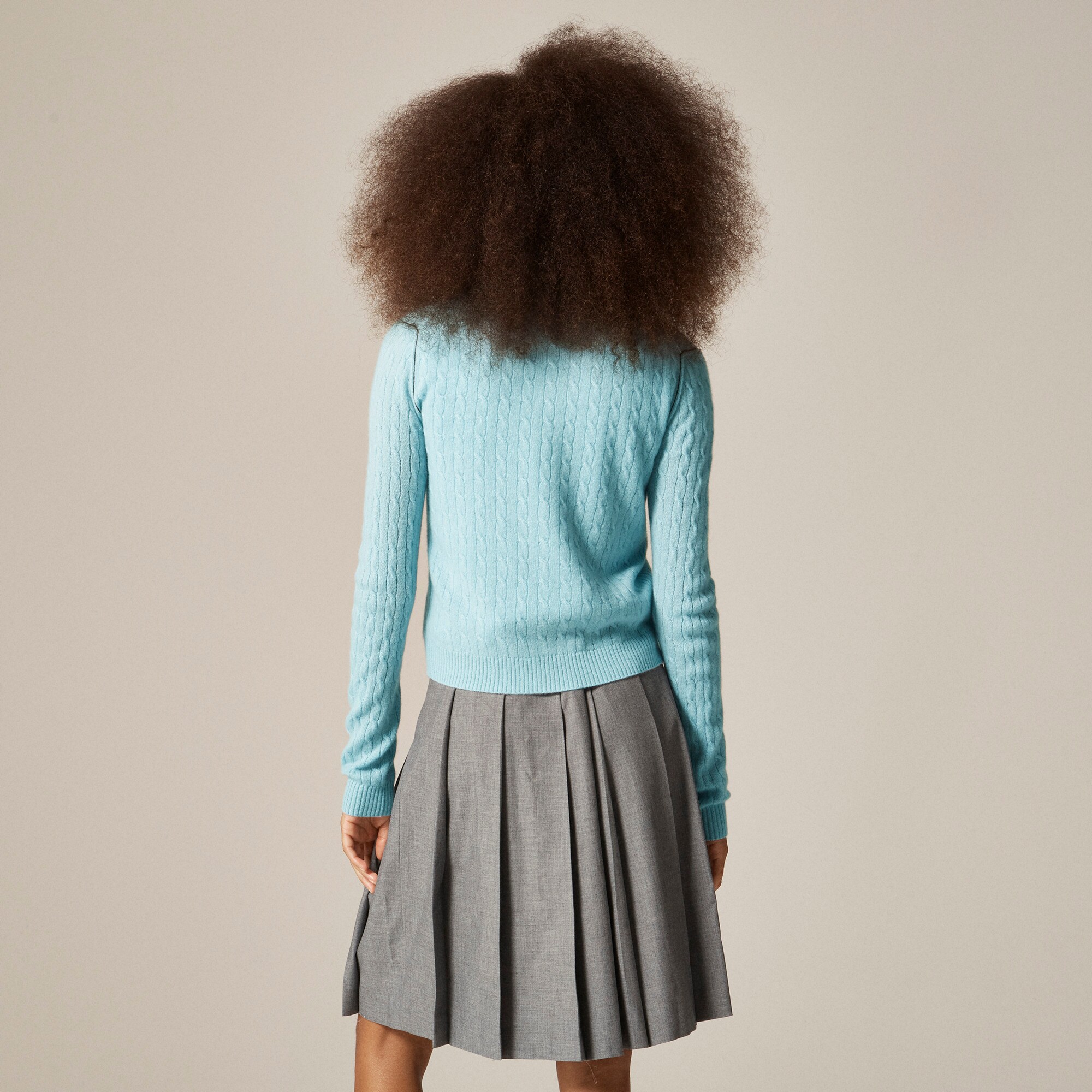 Cashmere contrast-trim cardigan
