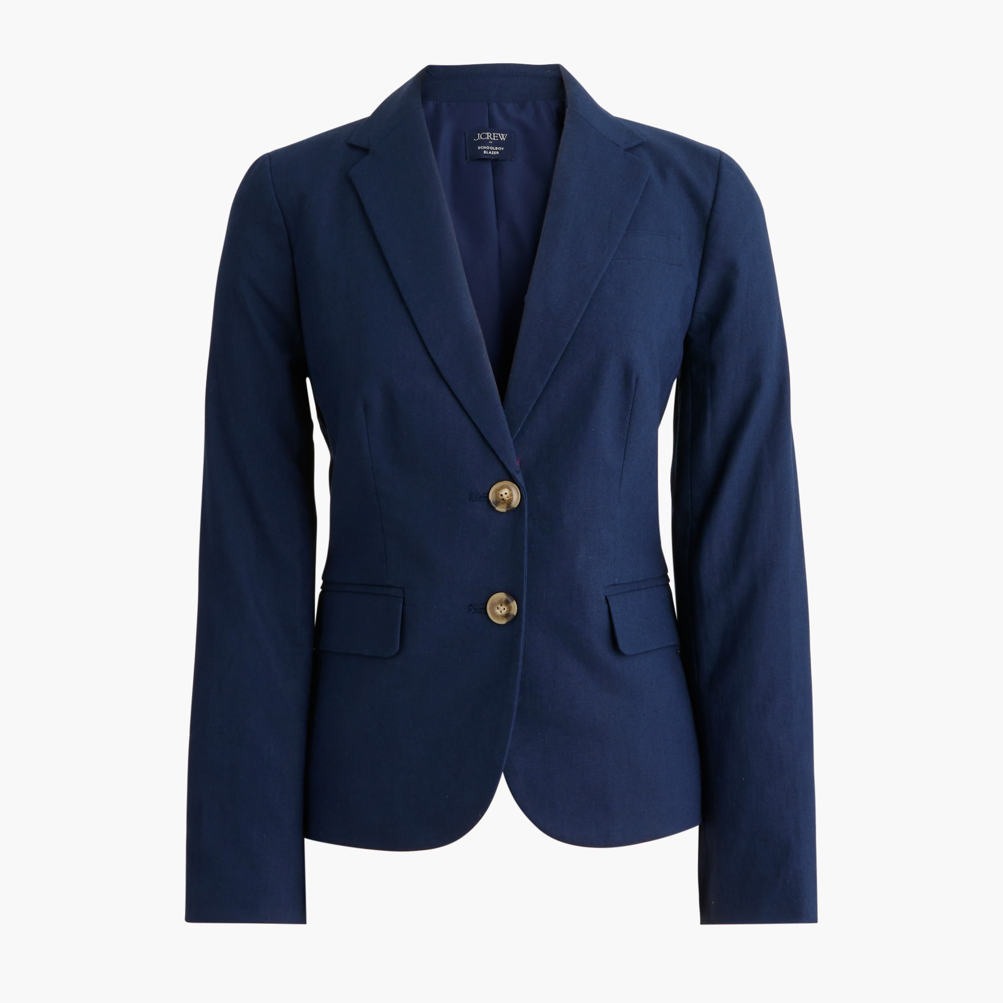  Linen-blend schoolboy blazer
