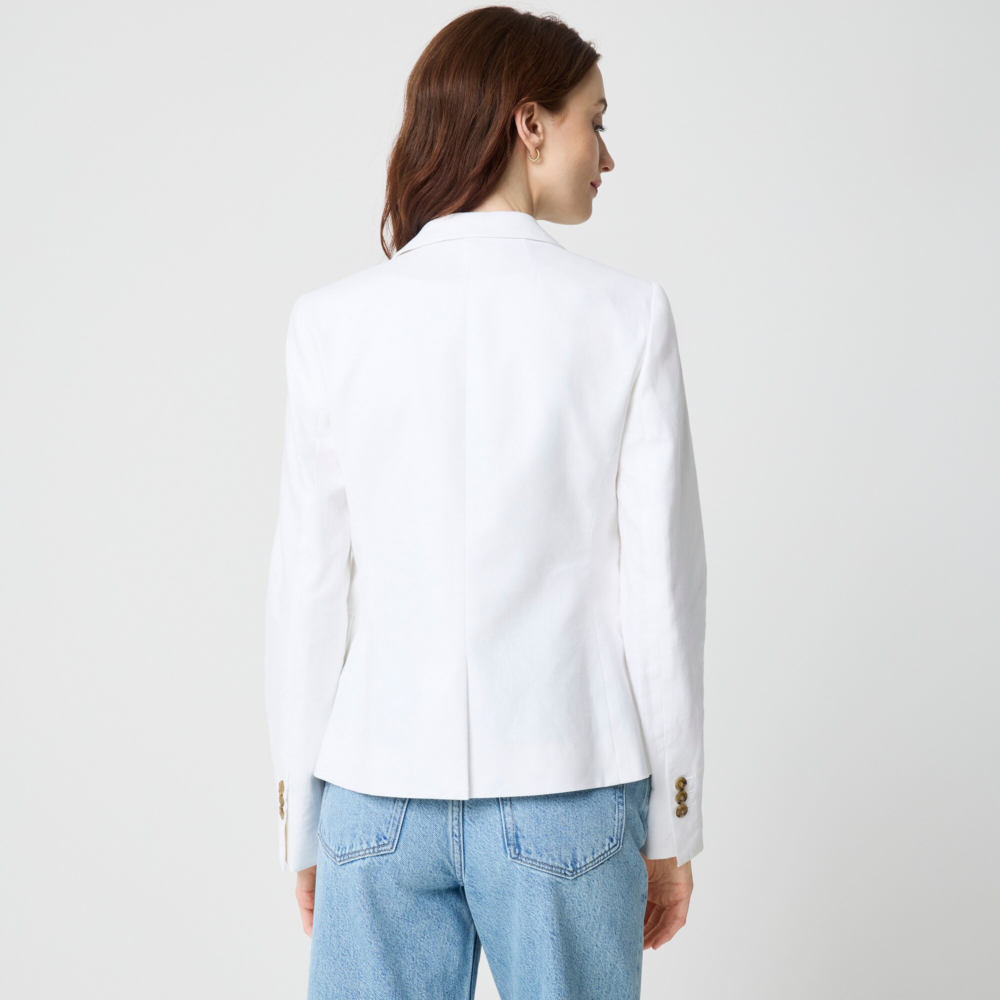 Linen-blend schoolboy blazer