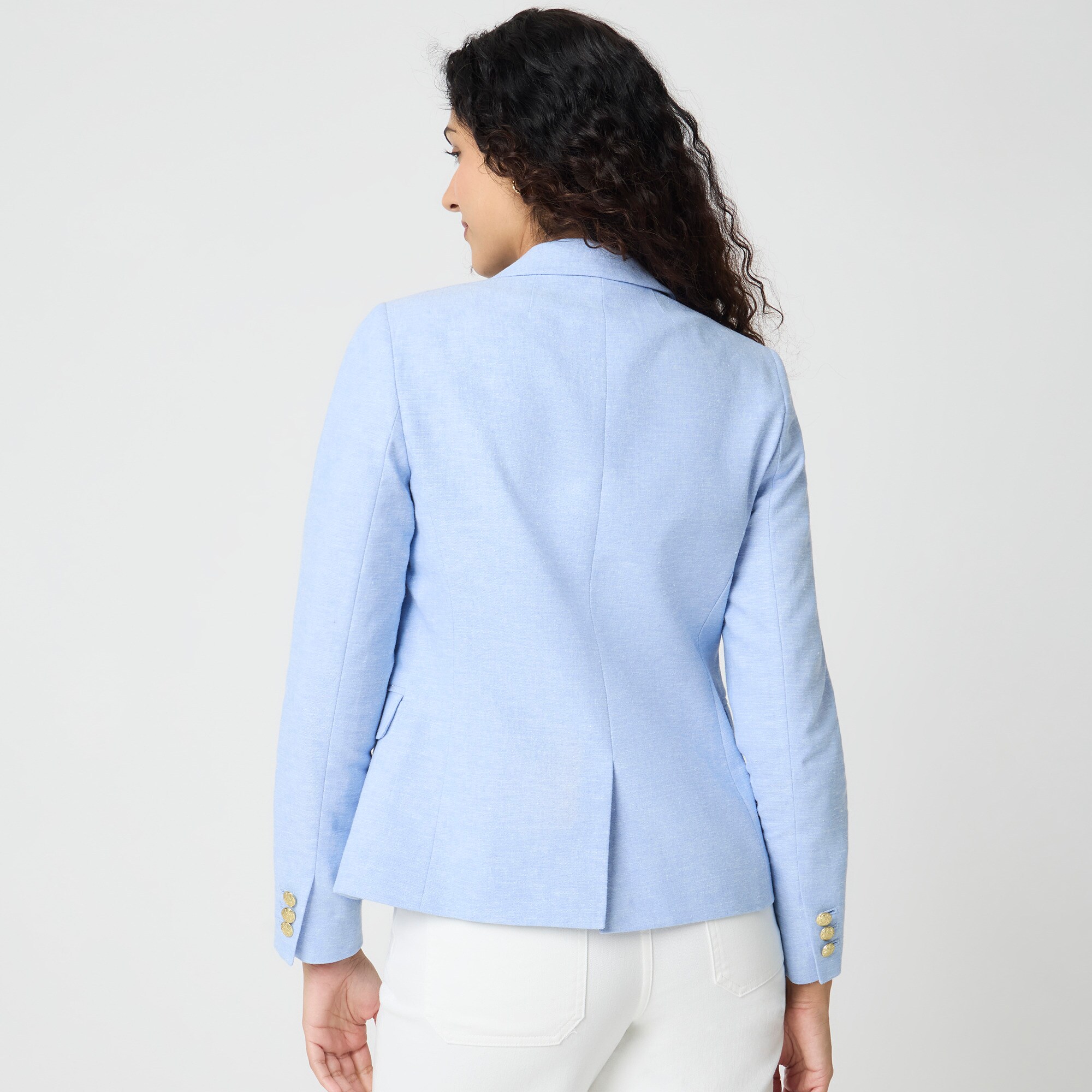 Linen-blend schoolboy blazer