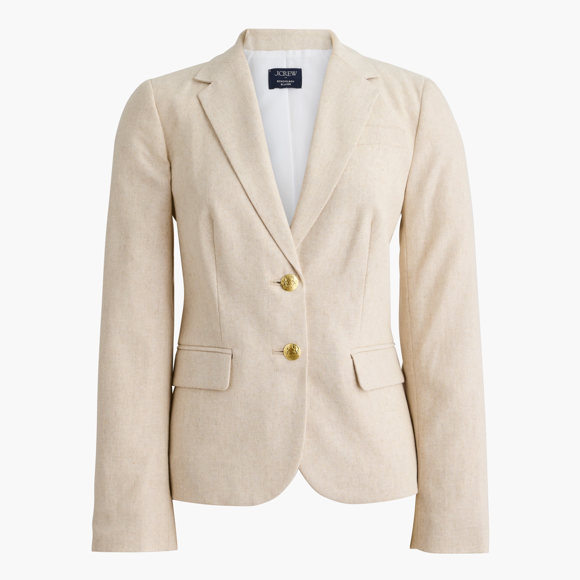 Linen-blend schoolboy blazer