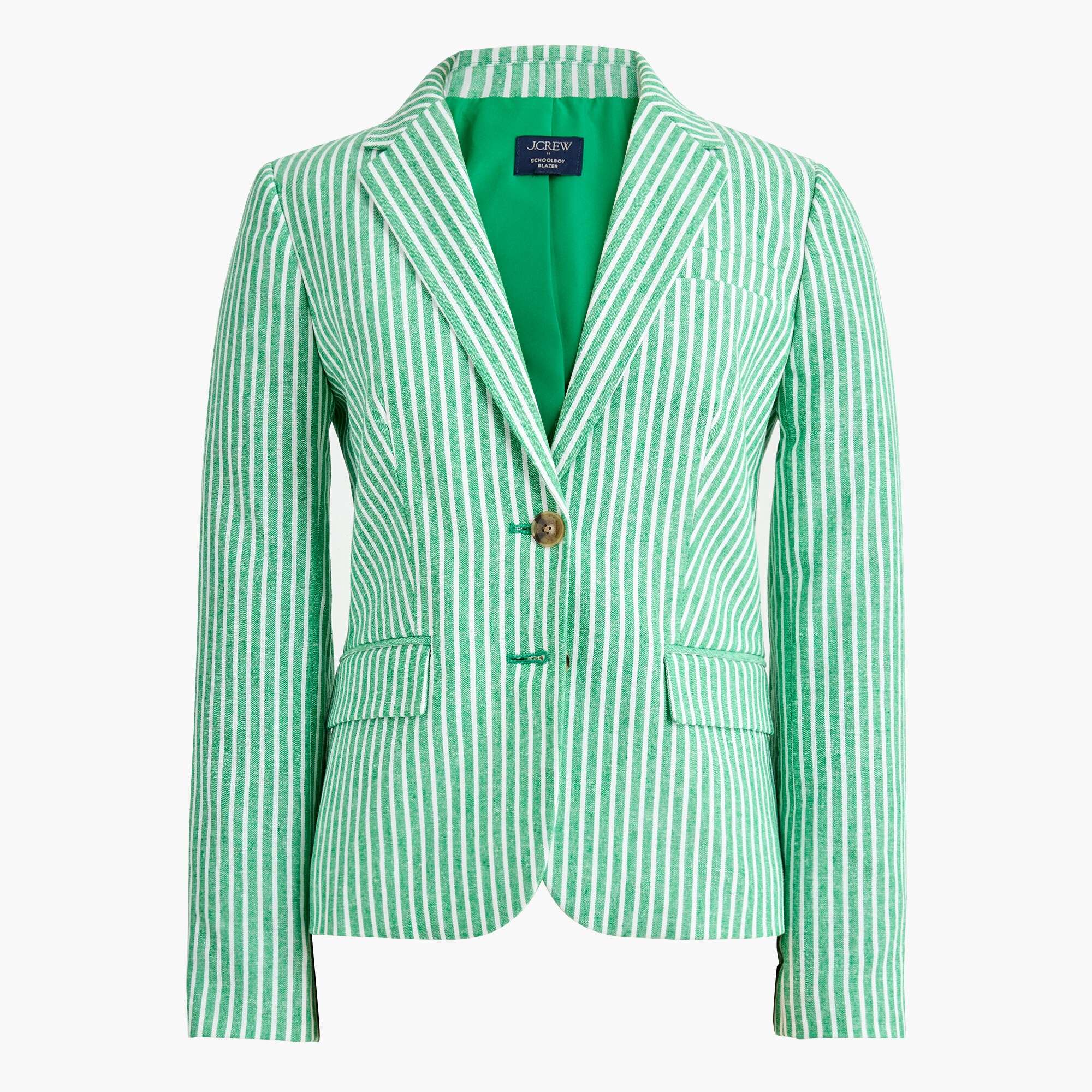Linen-blend schoolboy blazer