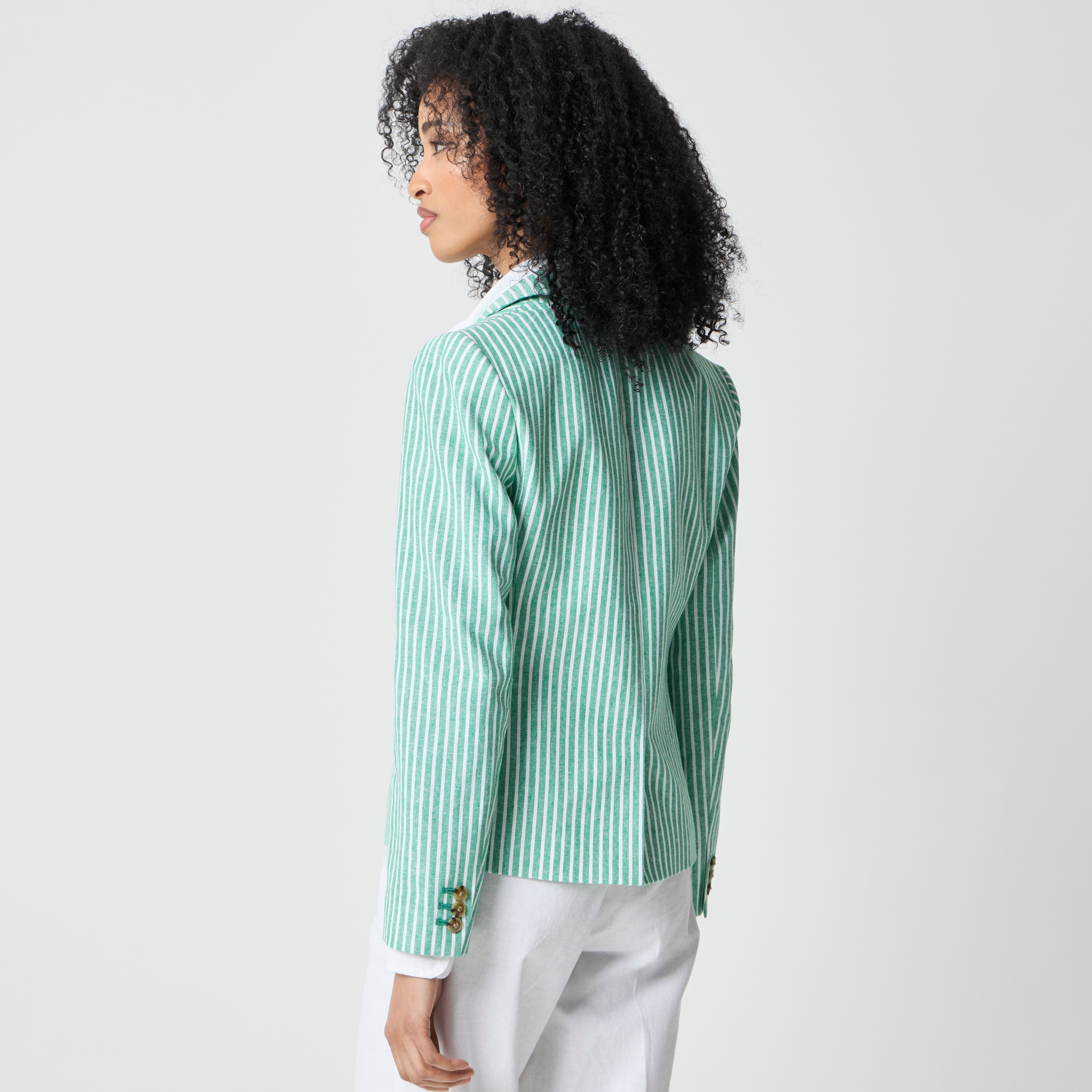 Linen-blend schoolboy blazer