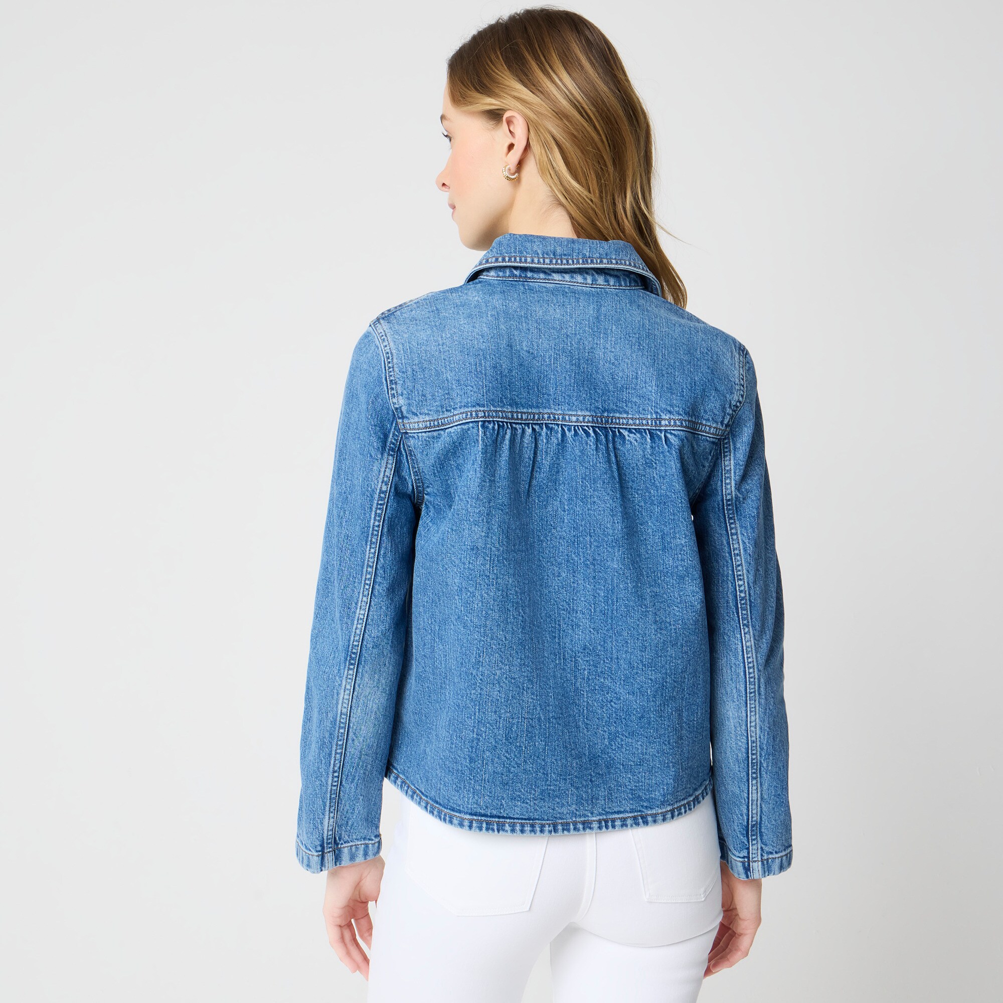 Collared denim jacket