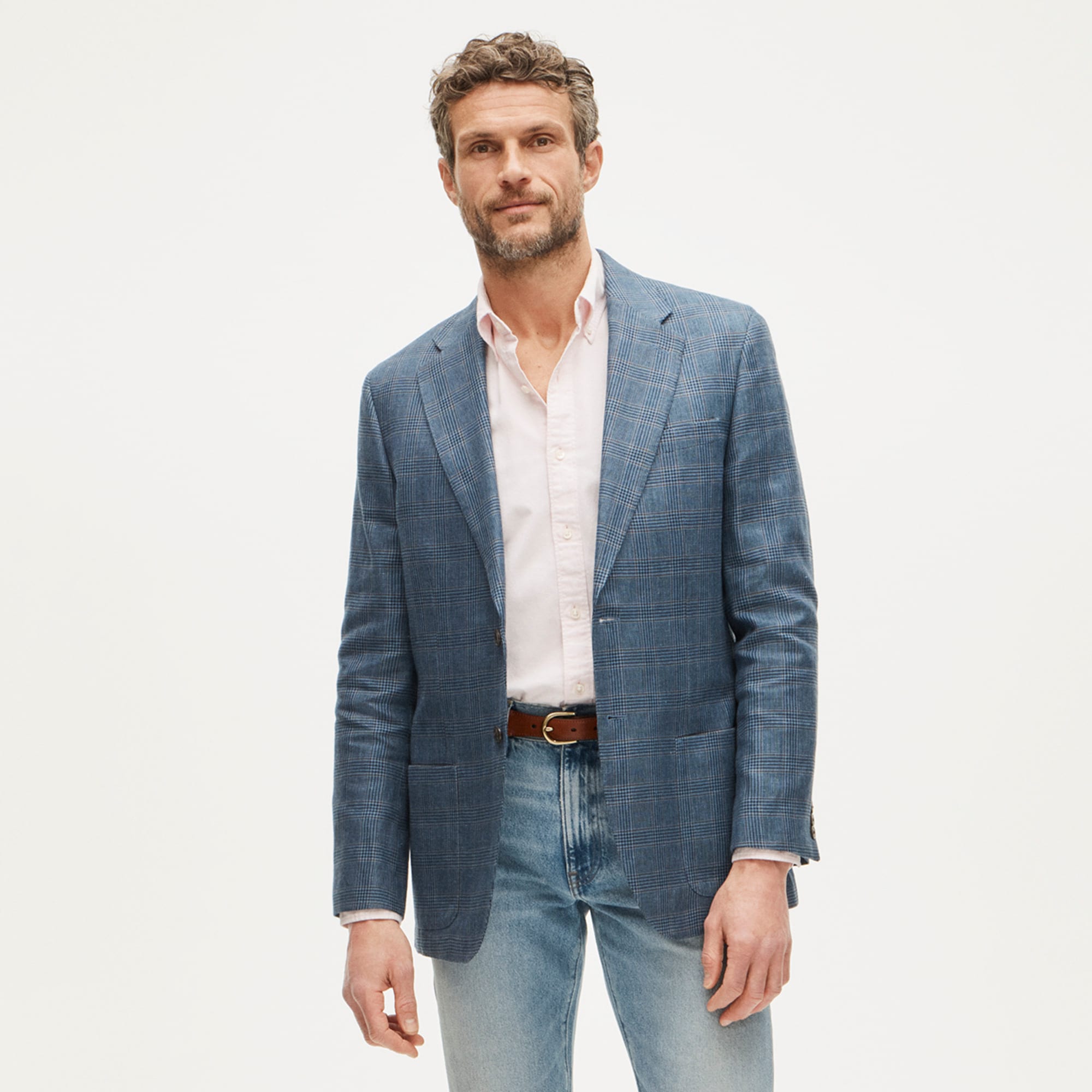 mens Sportcoat in English linen-wool blend