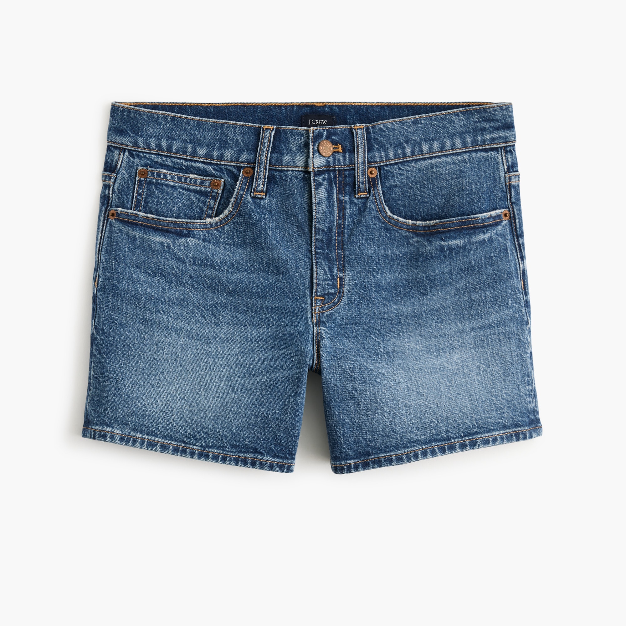 Mid-rise modern denim short