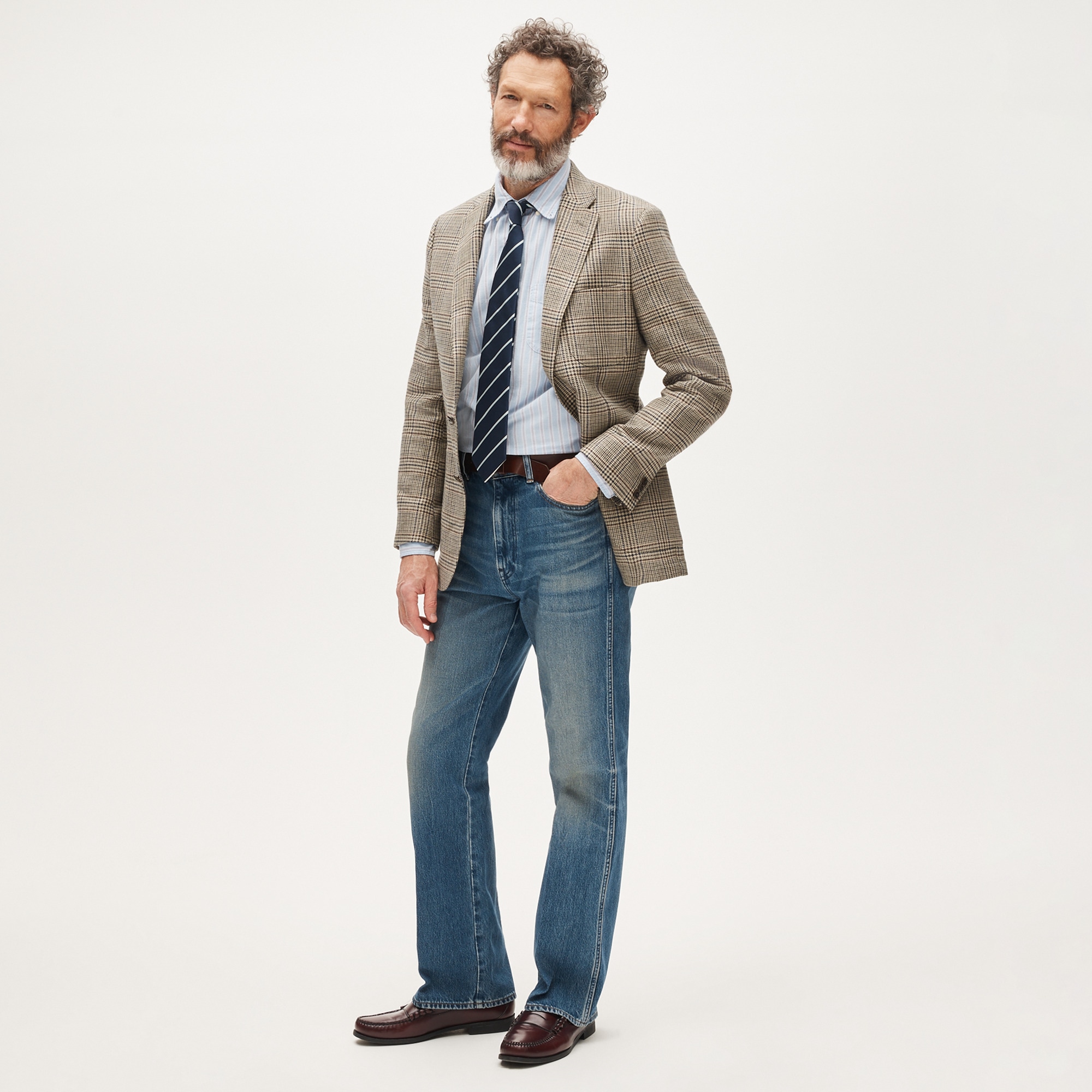 Sportcoat in English cotton-linen blend